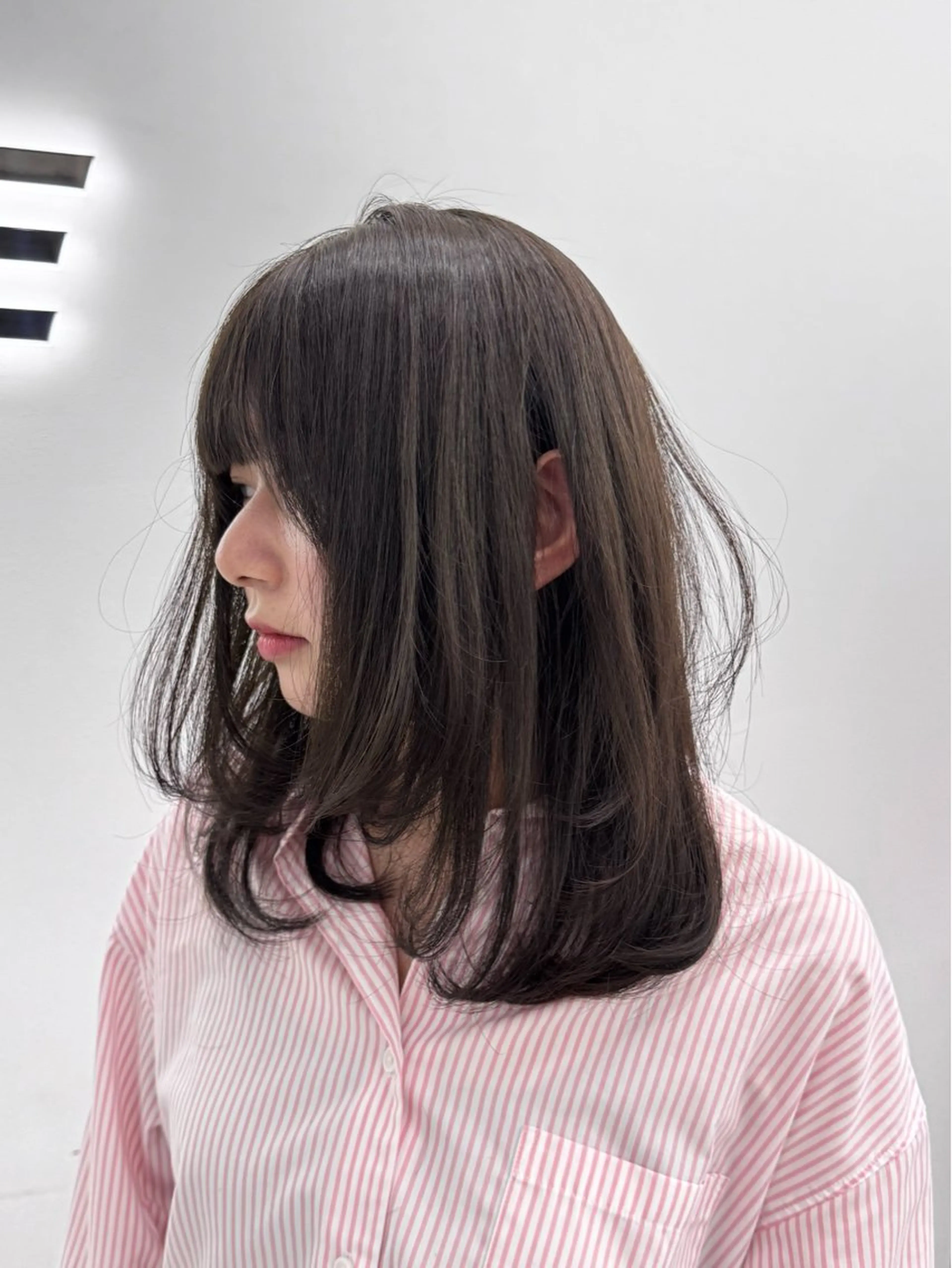 ミディアム カット ヘアカラー 縮毛矯正 GO TODAY 原宿Verno店所属・韓国系支持率No.1 レイヤー特化/きょうのヘアスタイル