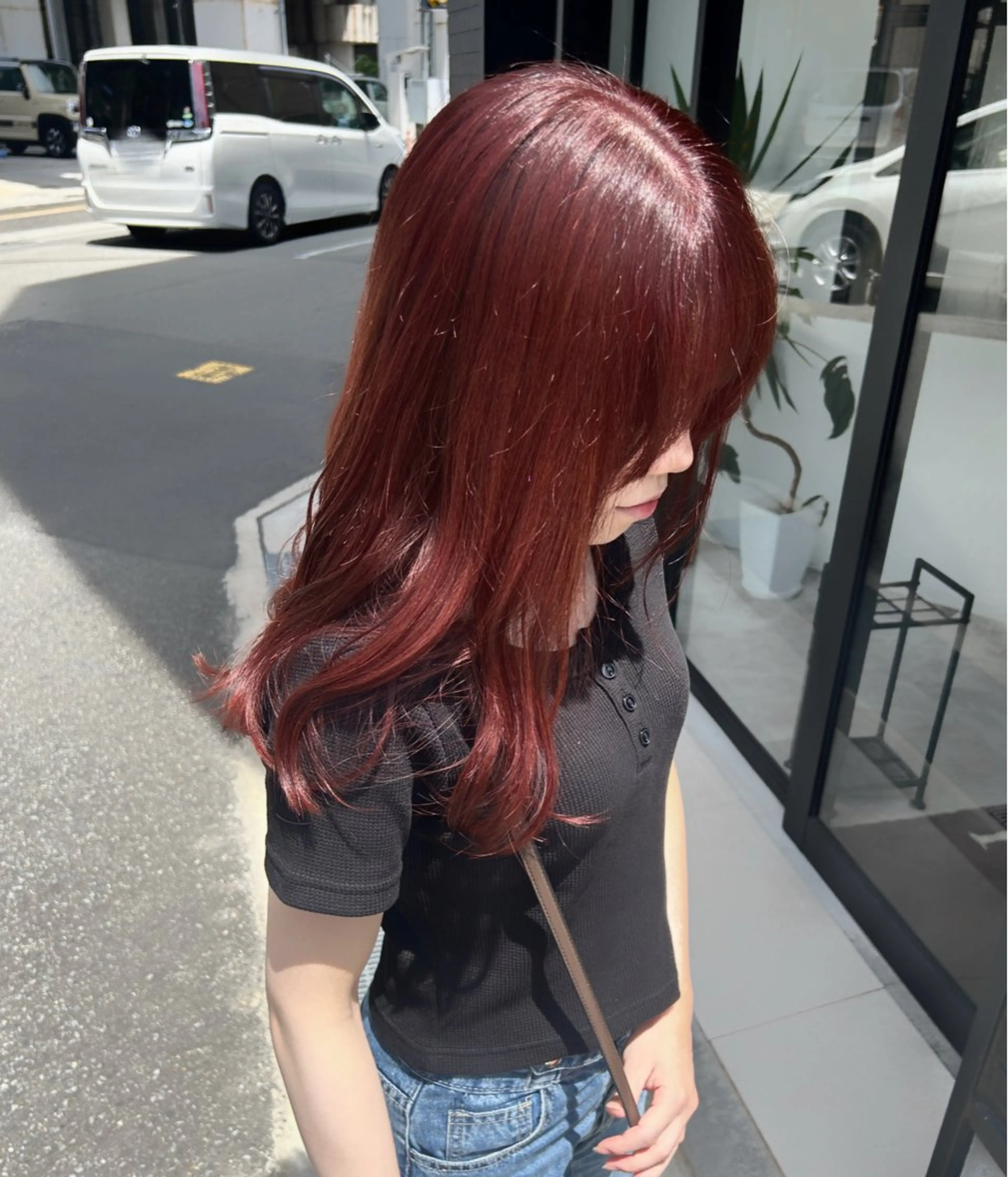 セミロング カラー 河野 いずみのヘアスタイル