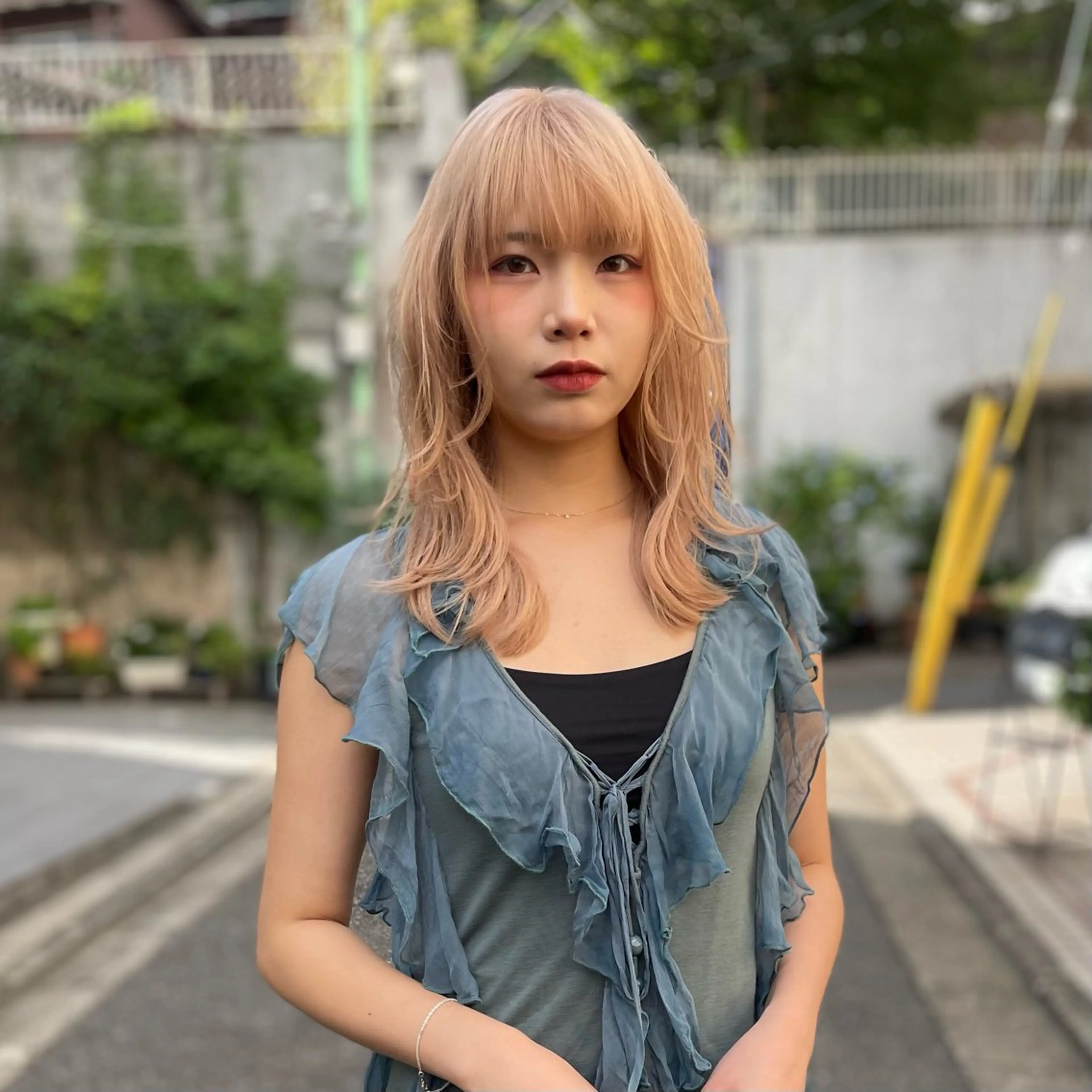 セミロング カラー カット ヘアカラー トリートメント ウルフ/レイヤー エクステ/kokiのヘアスタイル