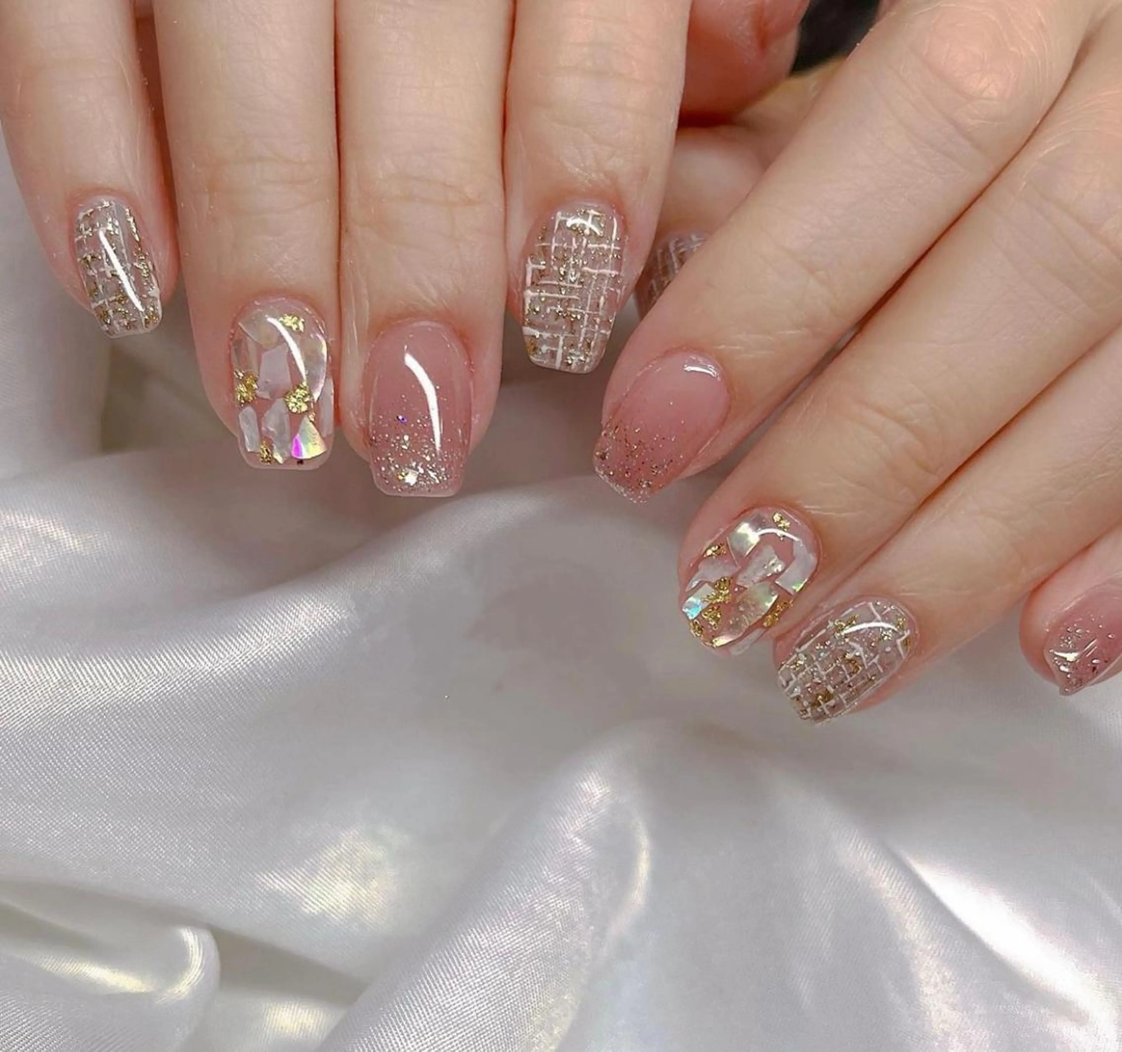 ネイル クリアネイル 長さ出し フレンチネイル 氷ネイル・うるうるネイル マグネットネイル Moana Nail 長さだし専門店のネイルデザイン
