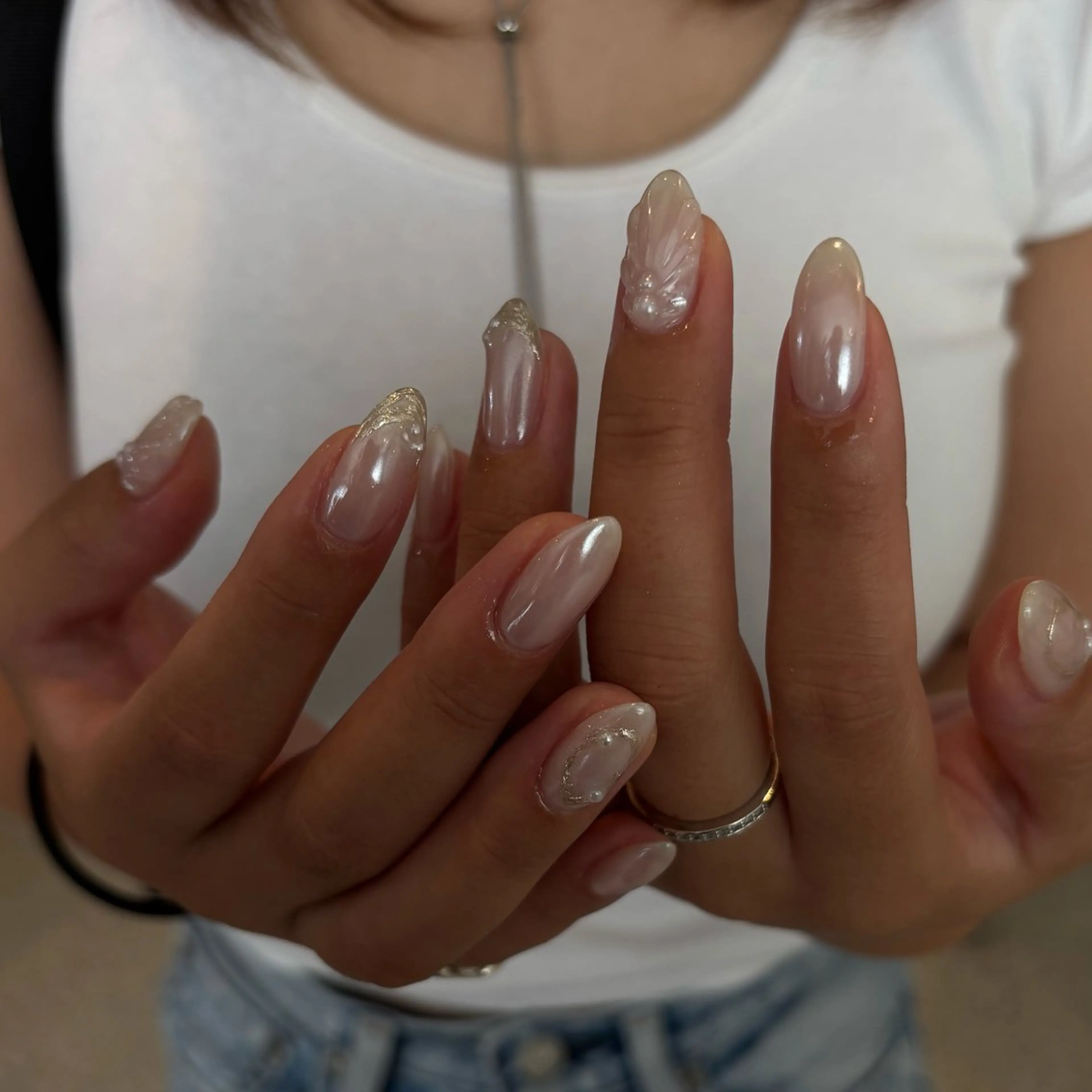 ネイル 夏ネイル ハンドネイル 個性派ニュアンス ネイル Nao.のネイルデザイン
