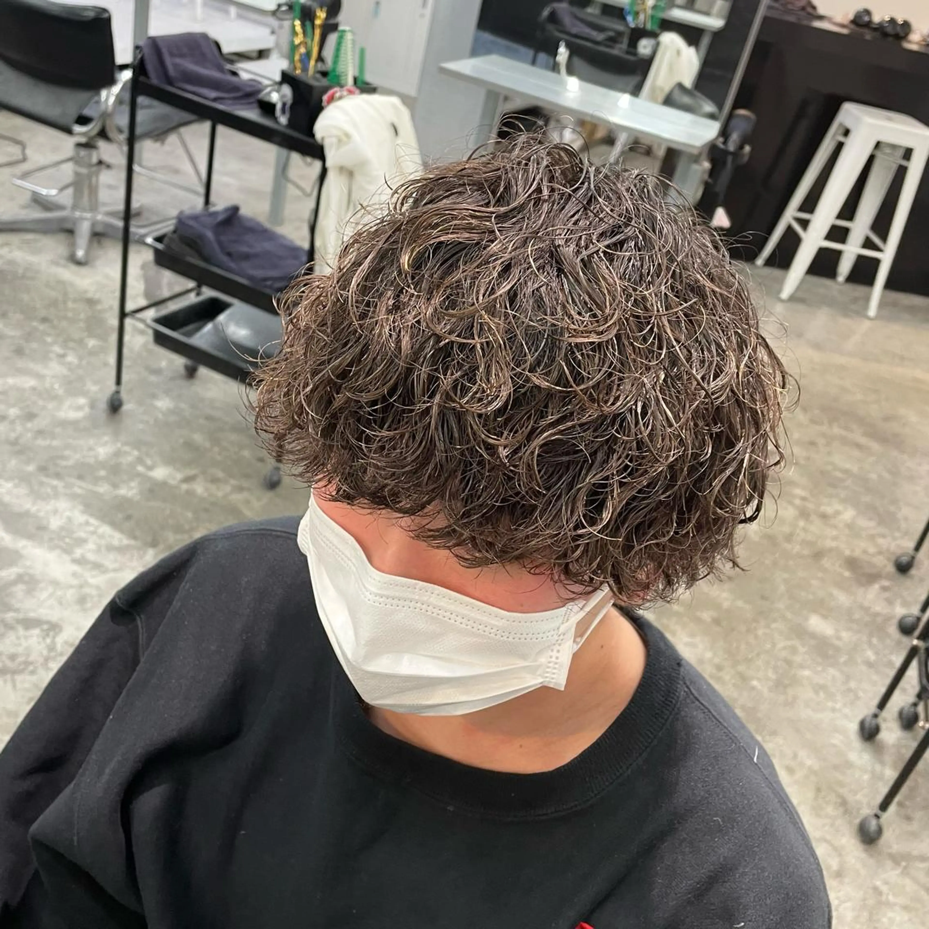 ショート パーマ メンズ メンズパーマ 波巻きパーマ カット パーマ メンズ特化美容師/ 藤戸 椋のヘアスタイル