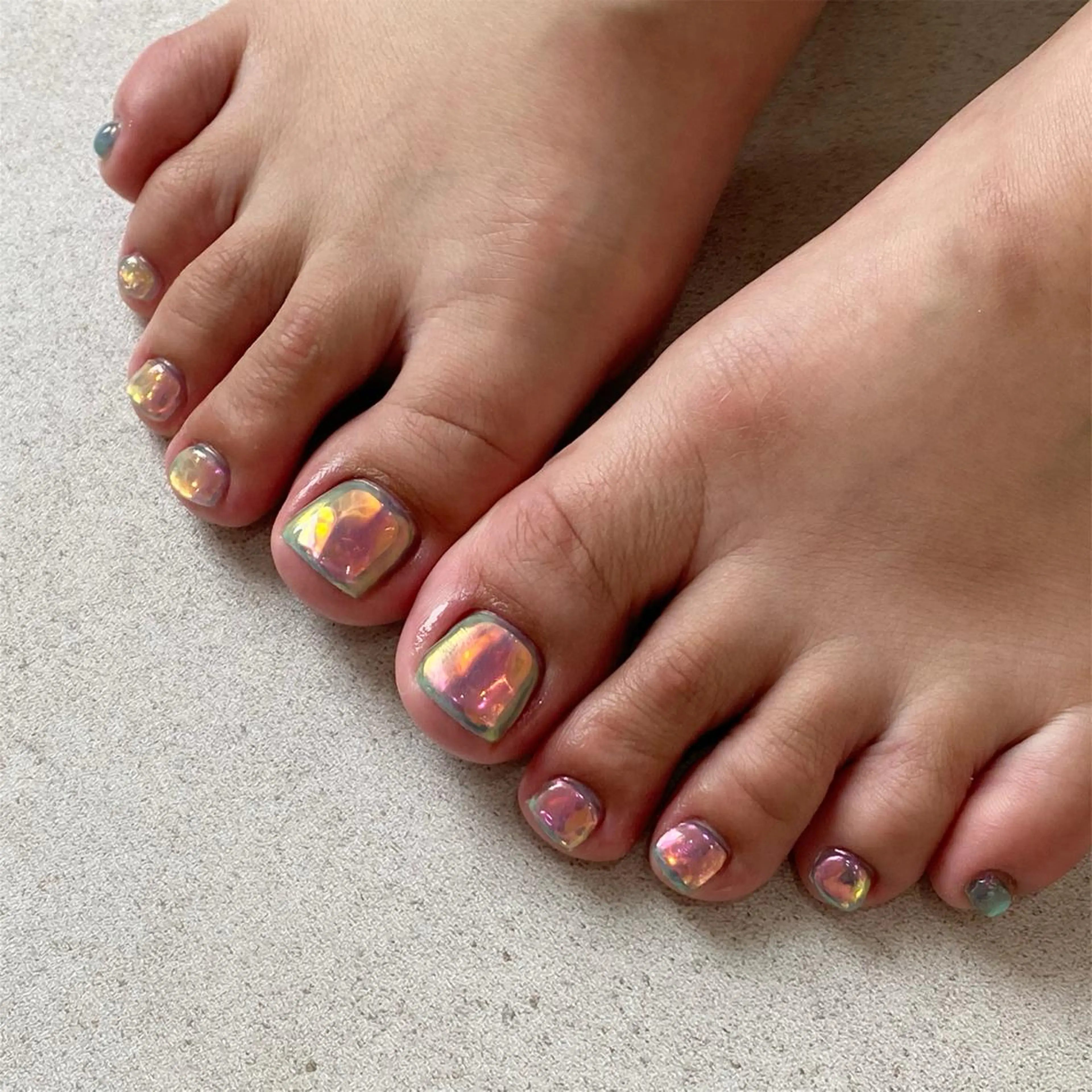 ネイル フットネイル 氷ネイル・うるうるネイル フットネイル hyakutake itsumiのネイルデザイン