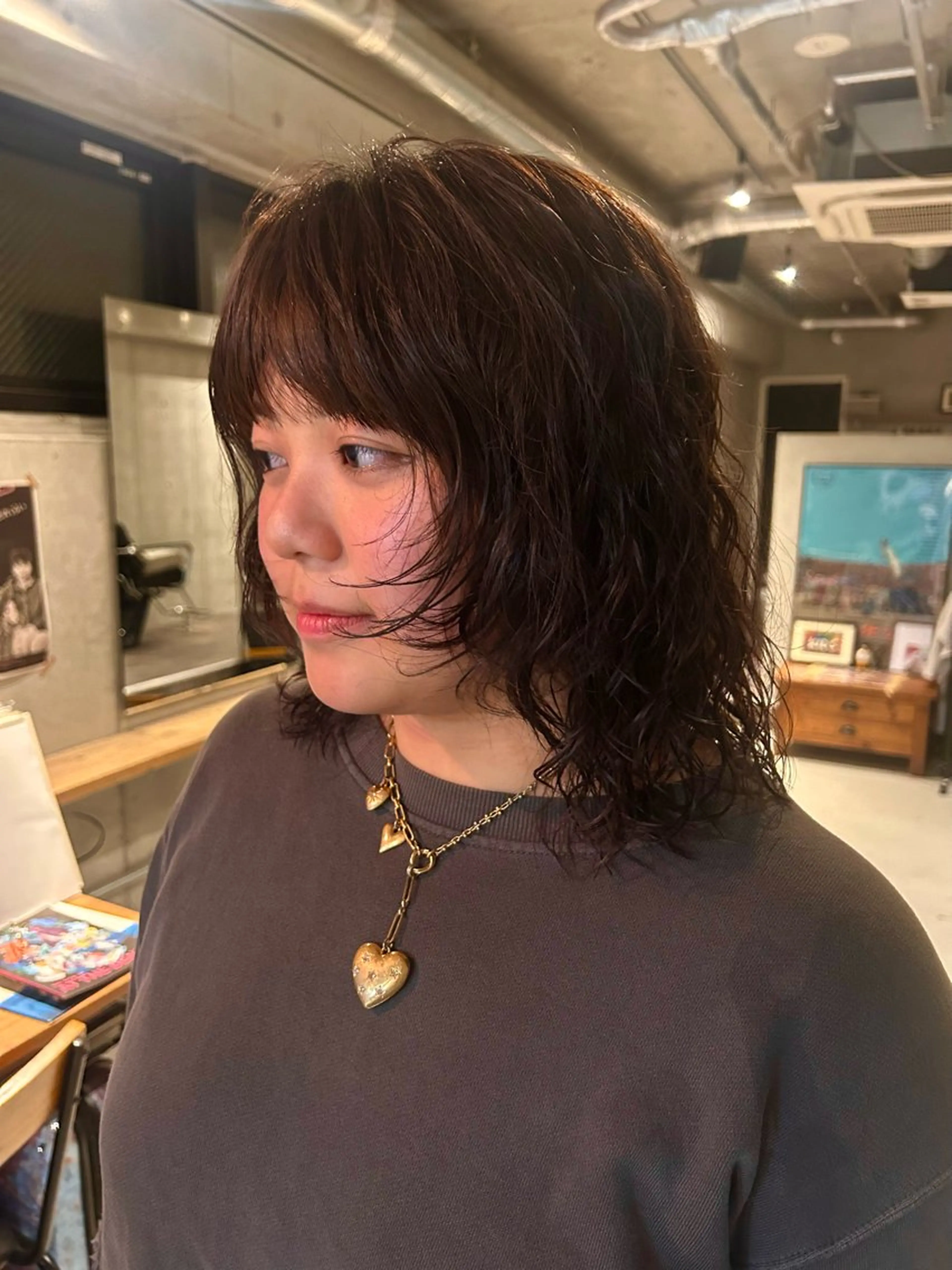 ミディアム 石原 実のヘアスタイル