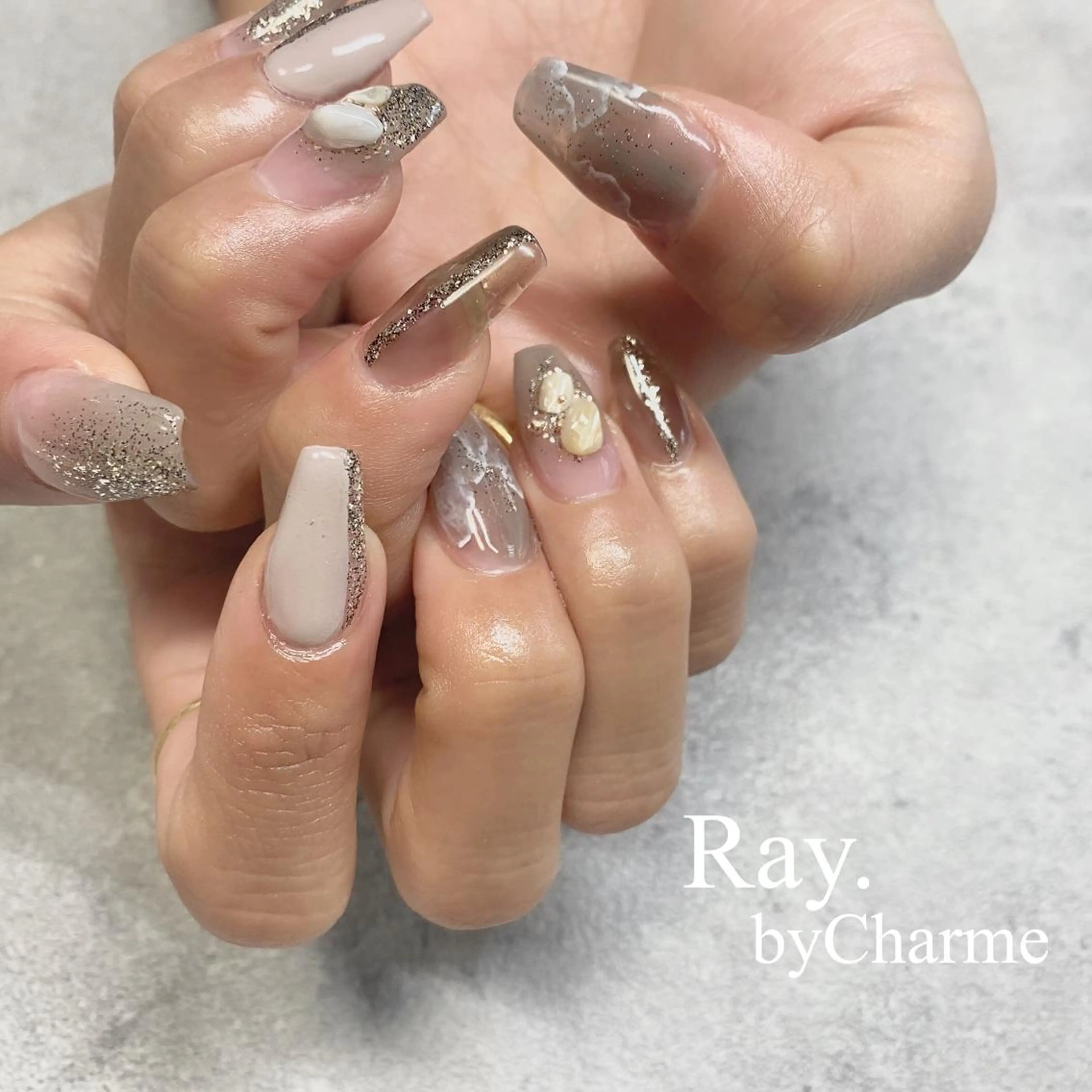 ネイル Ray. /綺麗目ニュアンスのネイルデザイン