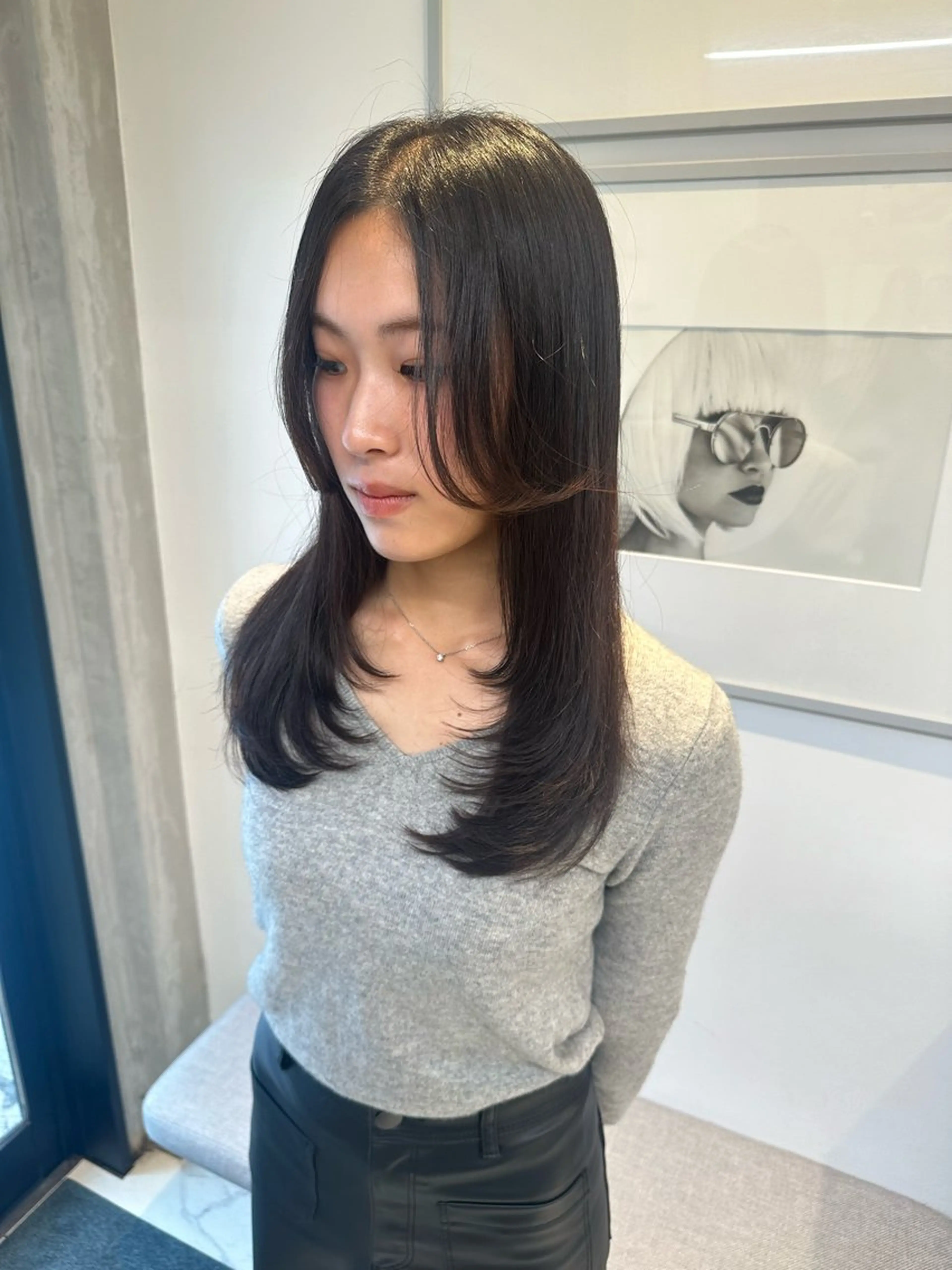ロング レイヤーカット L’ami所属・小顔ショート 吉田ジョウのヘアスタイル