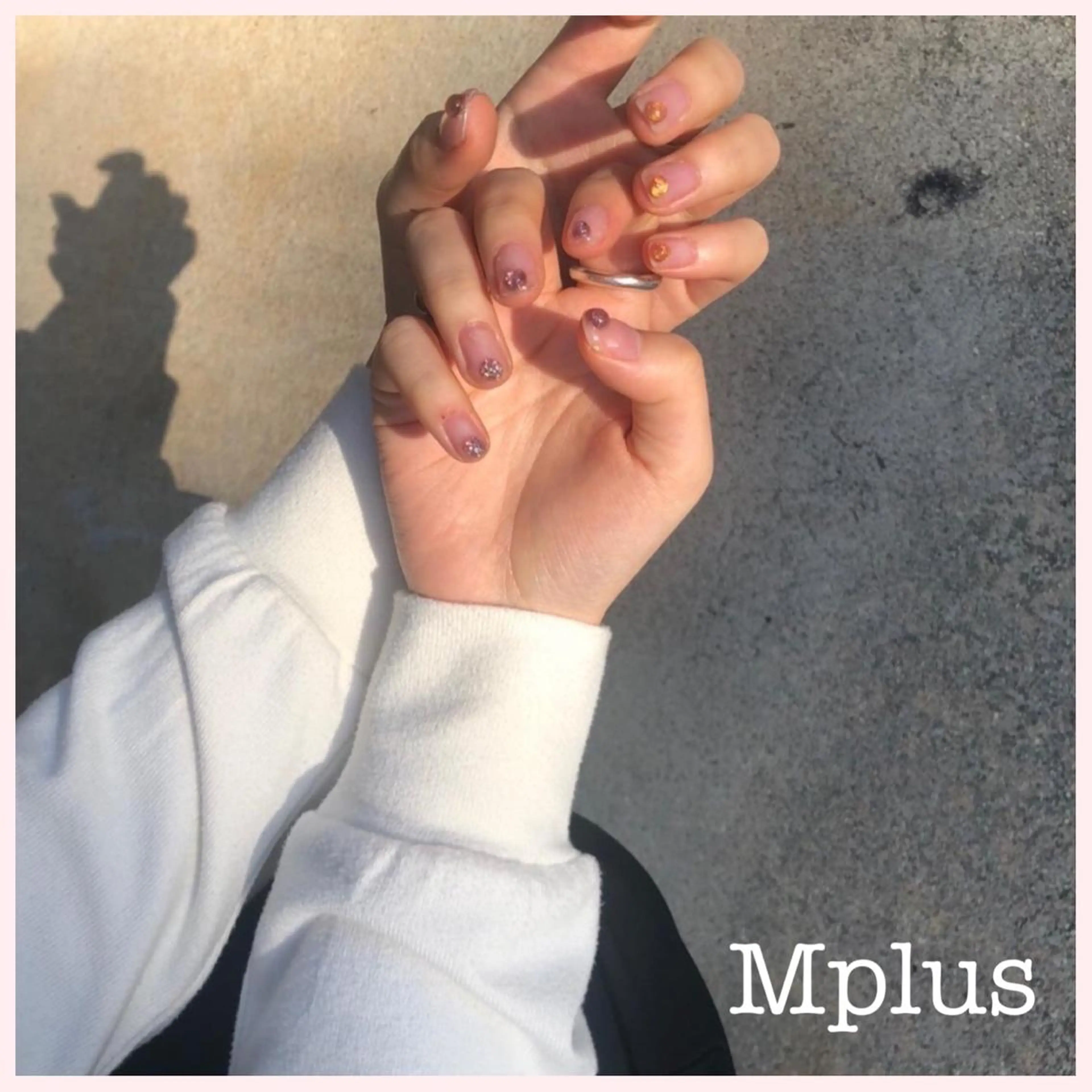 ネイル ラメ(グリッター) Mplus miyukiのネイルデザイン