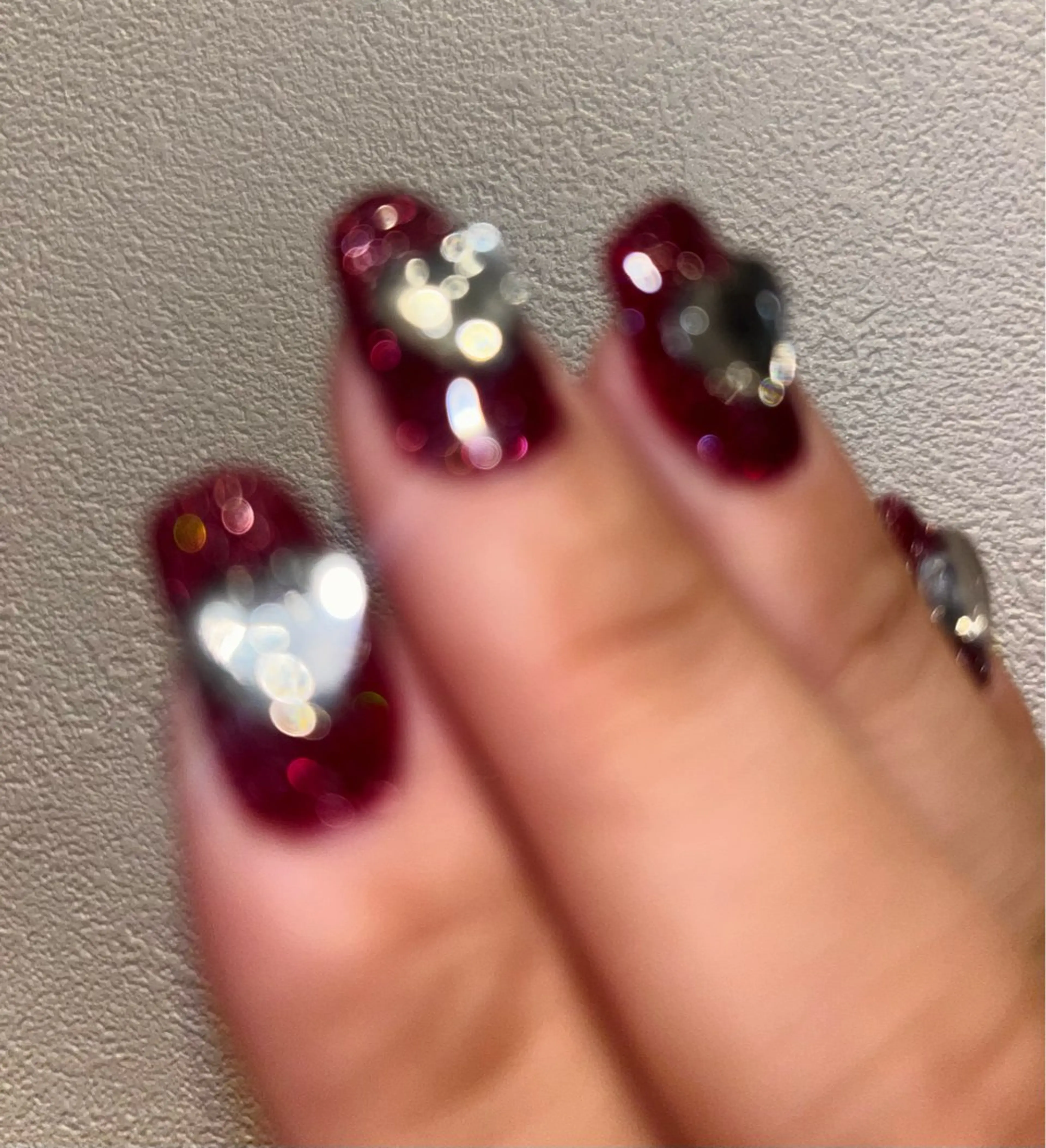 ネイル フラッシュネイル ハート ハンドネイル HazeGrass NAILのネイルデザイン