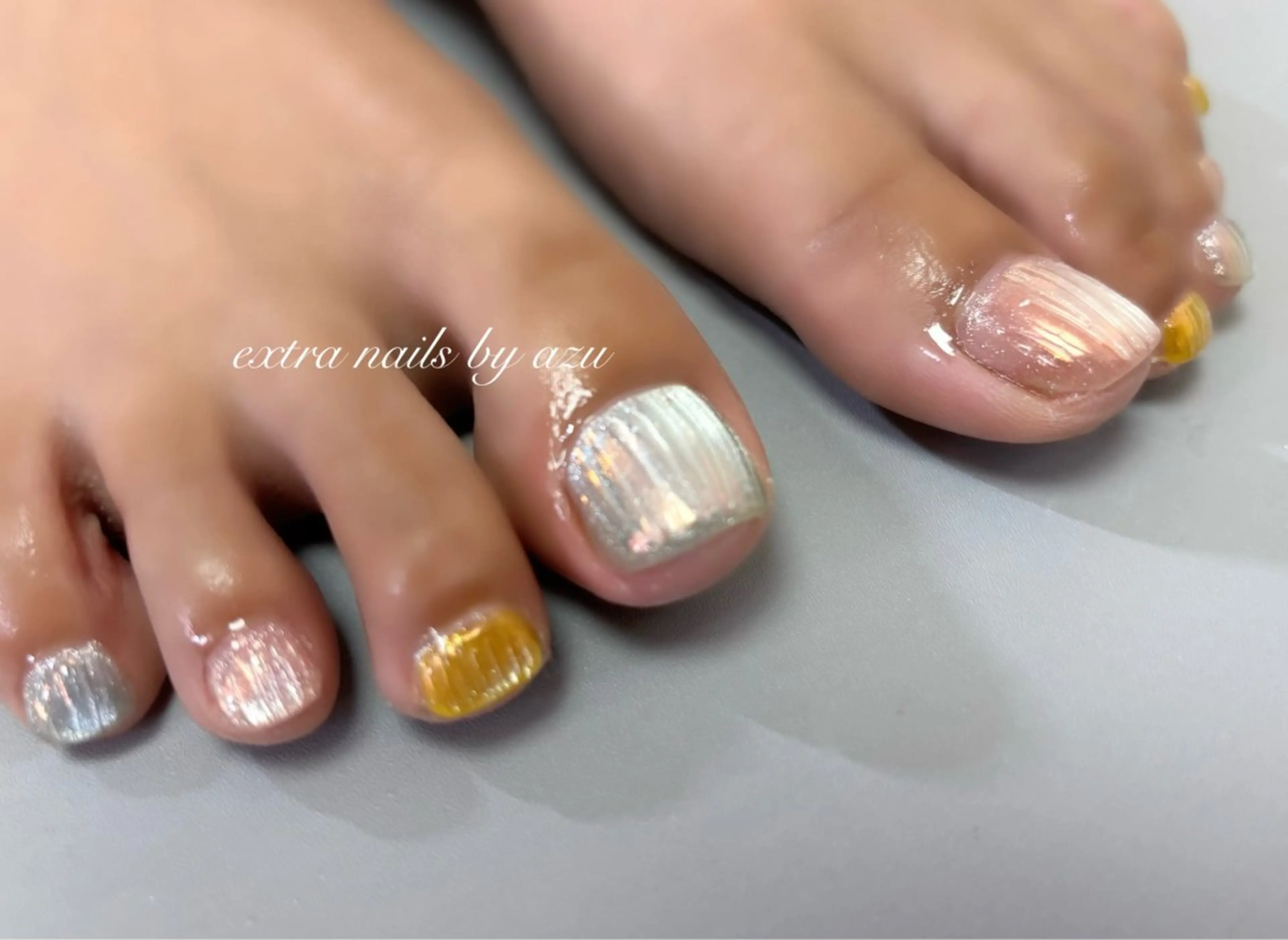 ネイル フットネイル フットネイル extranails /wax　azuのネイルデザイン