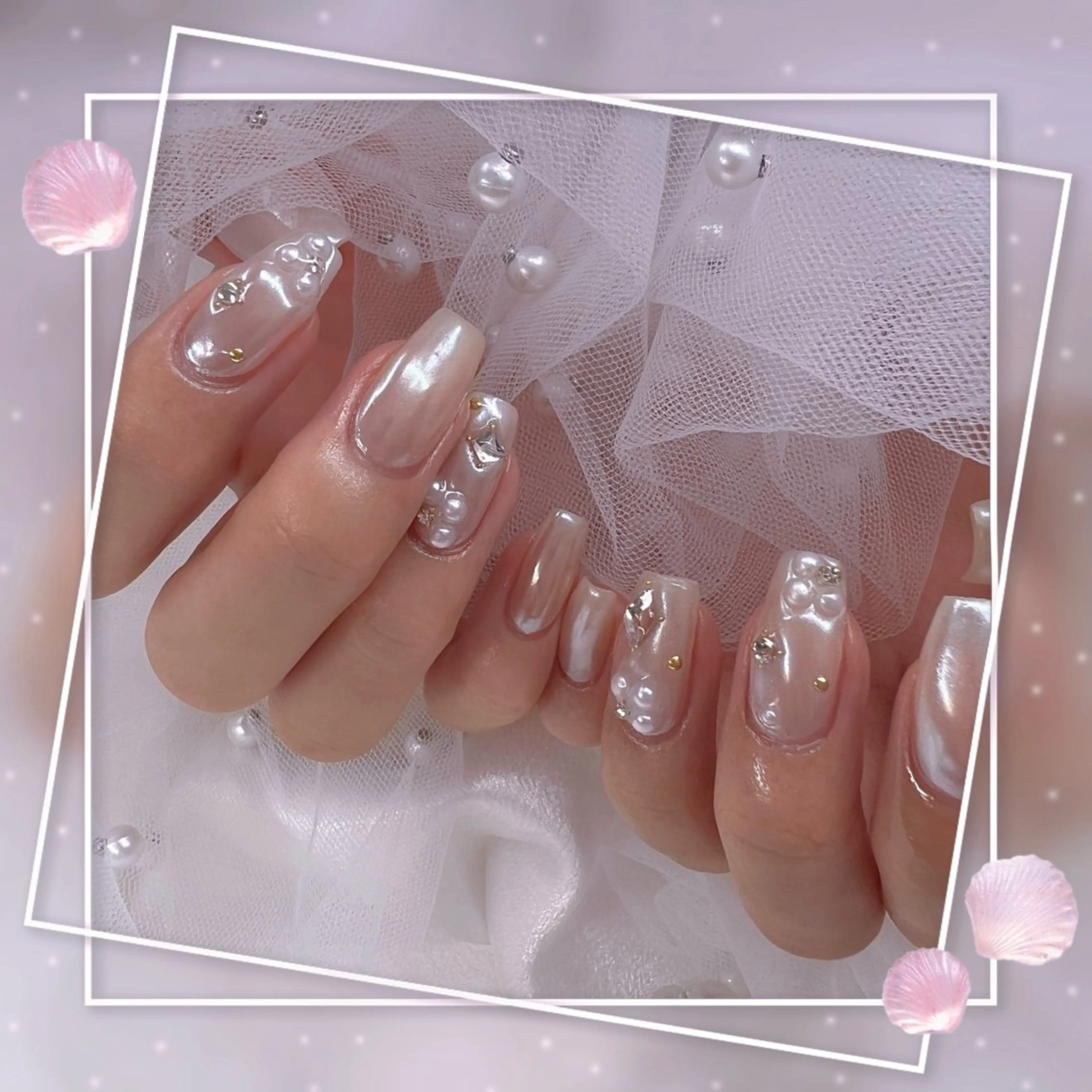 ネイル チークネイル ガーリー グラデーション マグネットネイル ピンク ハンドネイル Chill Nailsalonのネイルデザイン