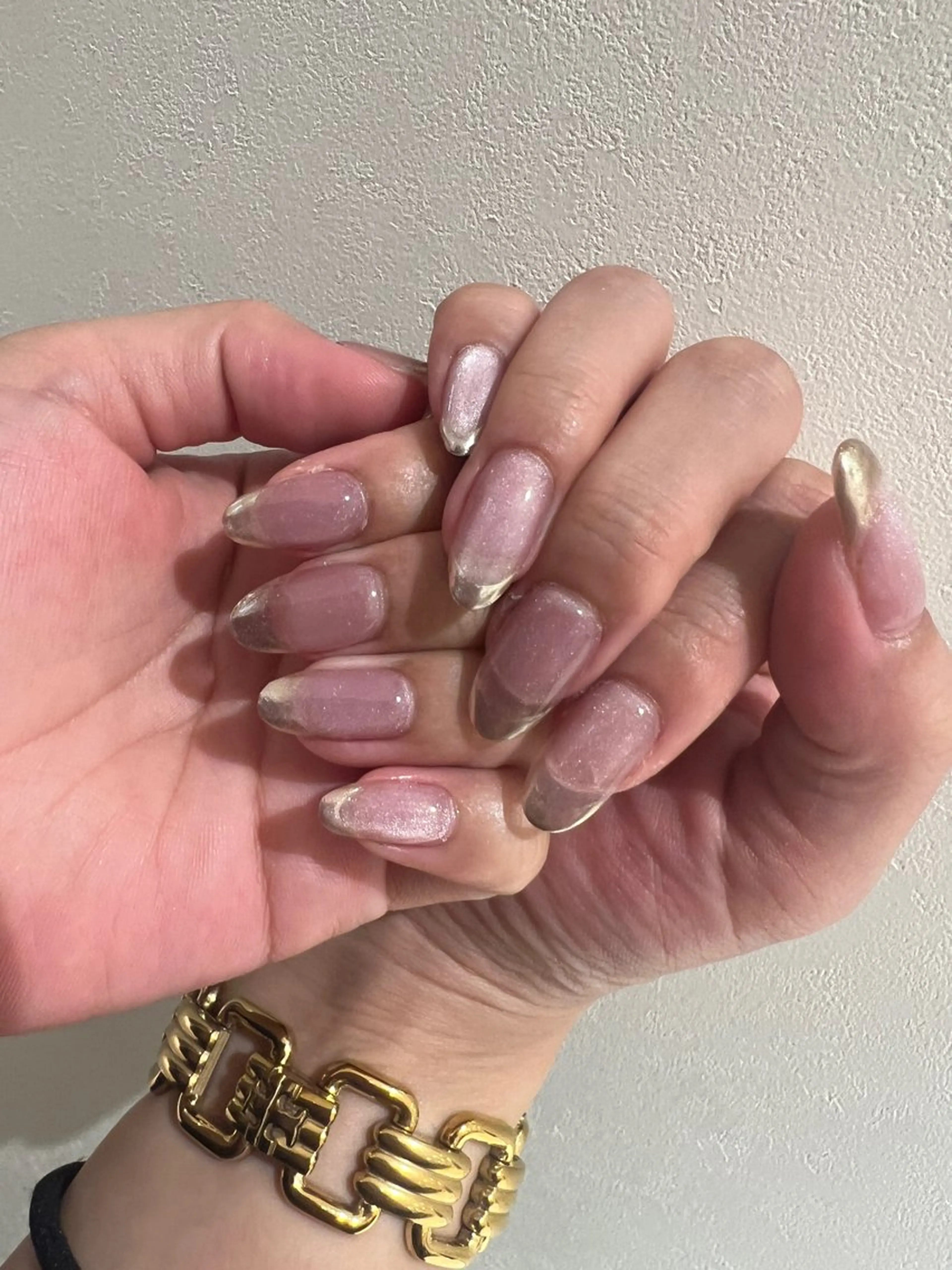 ネイル フレンチネイル ミラーネイル ハンドネイル 個性派ニュアンス nuts nail所属・【池袋】nuts nail　なつみのネイルデザイン