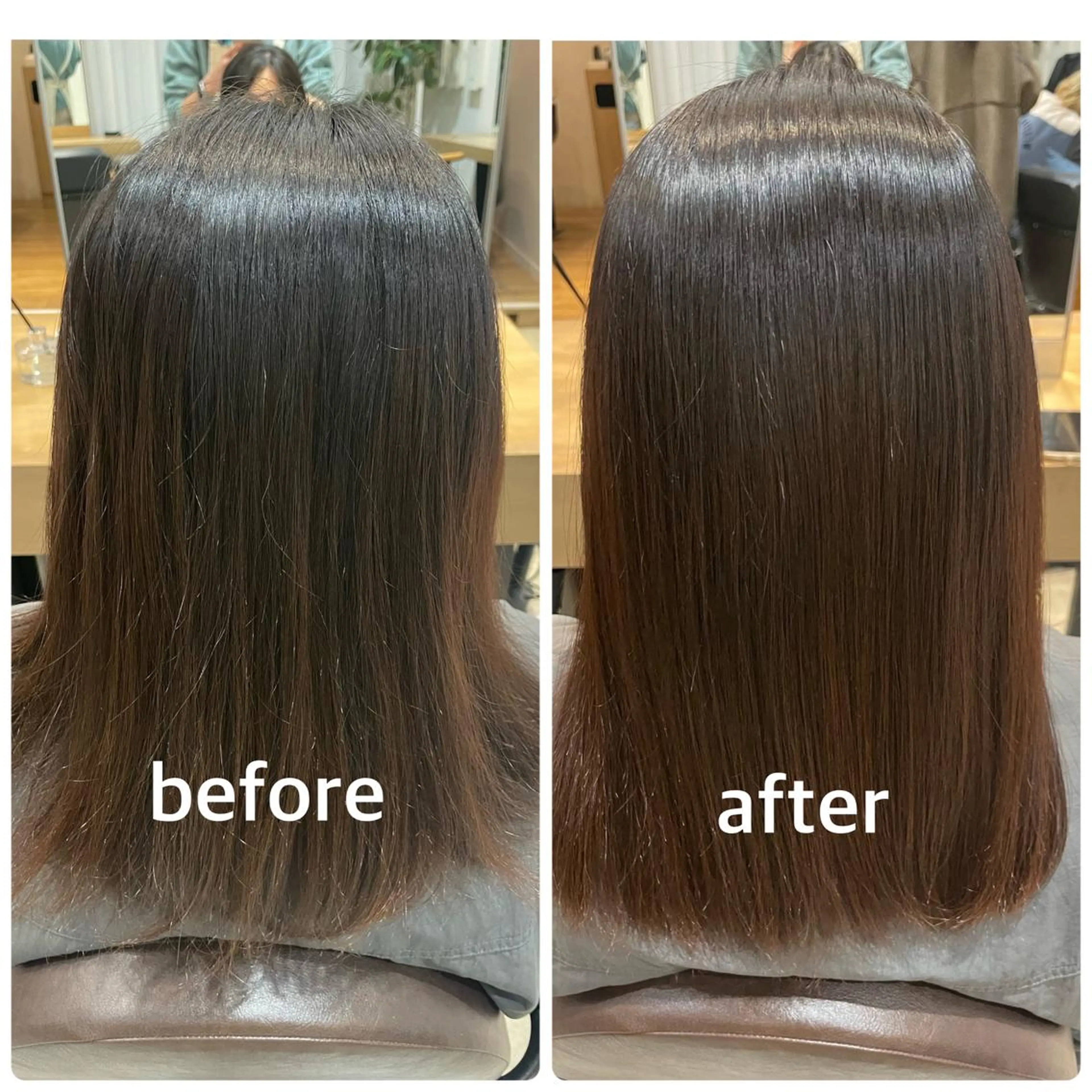 セミロング パーマ セミロングパーマ ストレートパーマ 縮毛矯正 SHEA.学芸大学所属・一箭 恵梧/ロングヘアのヘアスタイル