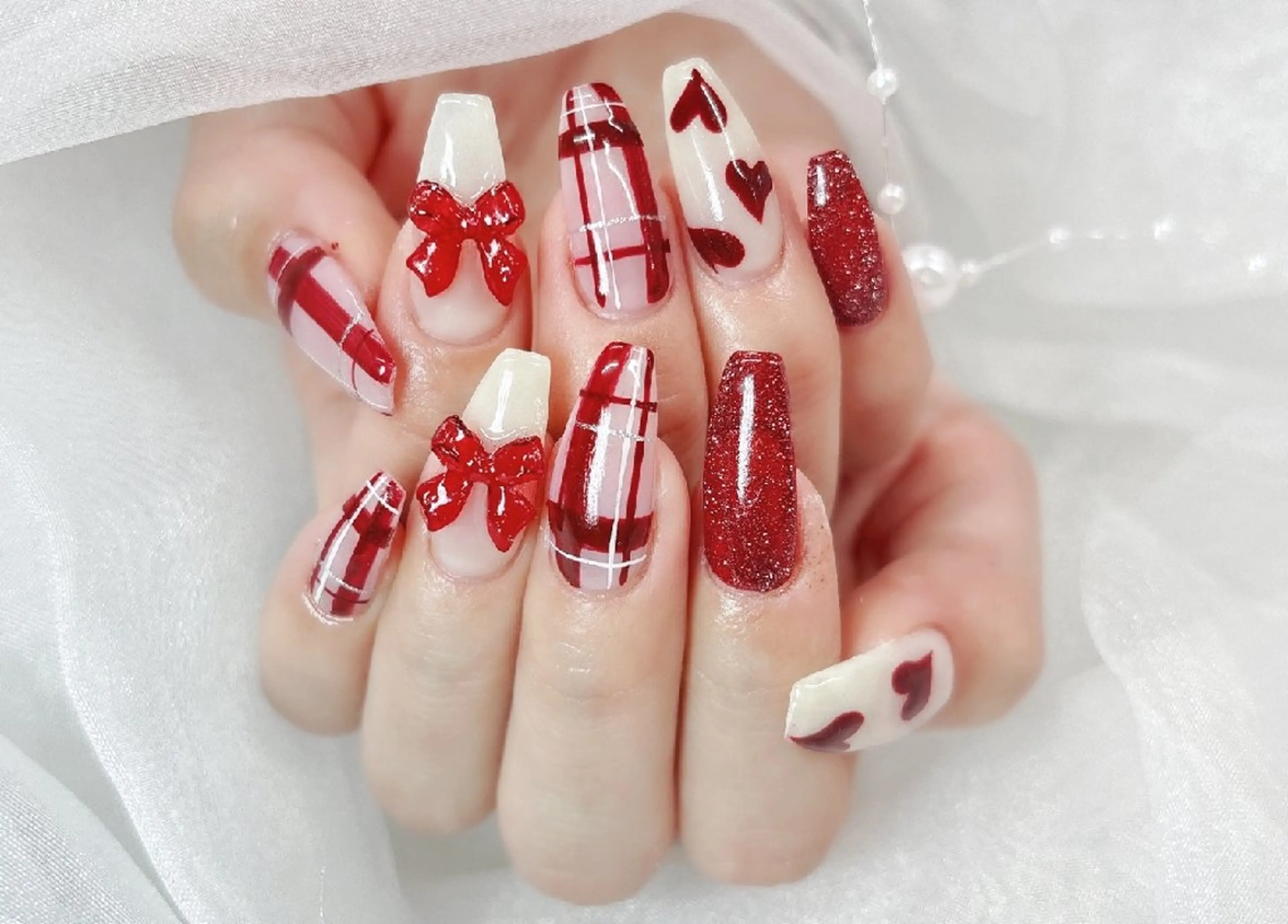 ネイル チークネイル 長さ出し フラッシュネイル フレンチネイル ジェルネイル Chouette Nailのネイルデザイン