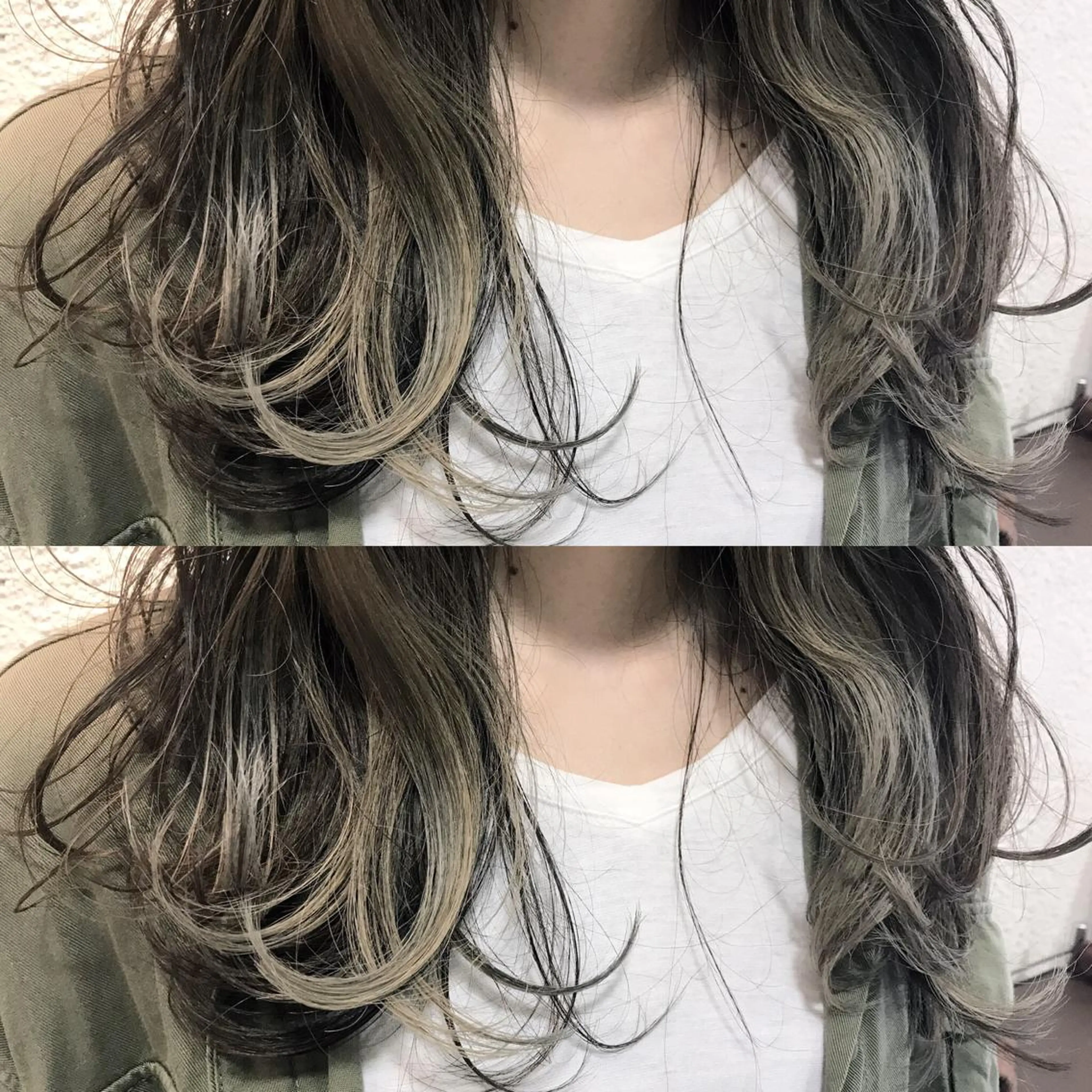 セミロング カラー シールエクステ⭐️ オオミタクヤのヘアスタイル