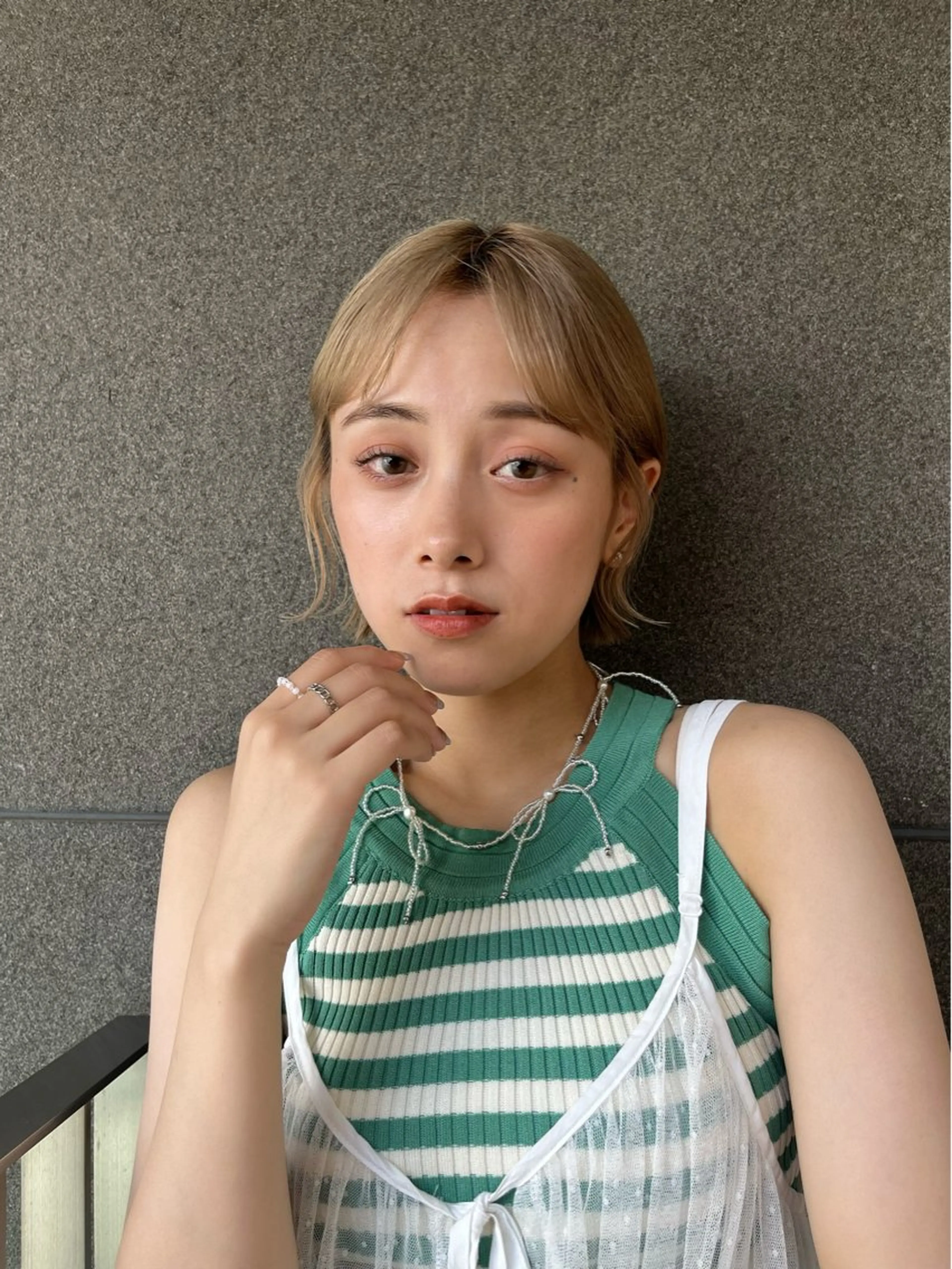 ショート カラー yuuka/ボブ/ダ ブルカラー/髪質改善のヘアスタイル