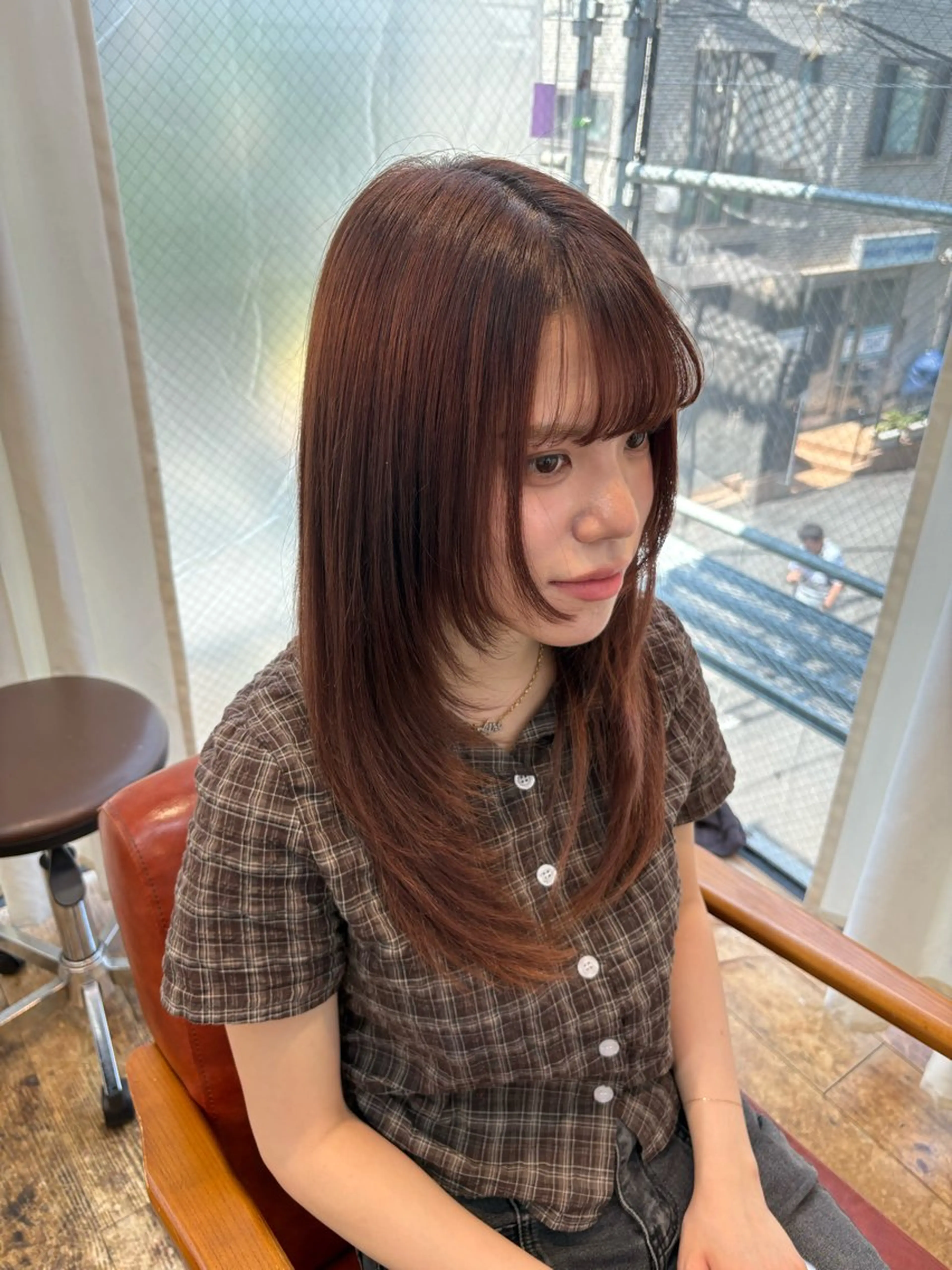 似合わせ🫶レイヤーカット＋ワンカラー　3センチ以上のカット必須の写真