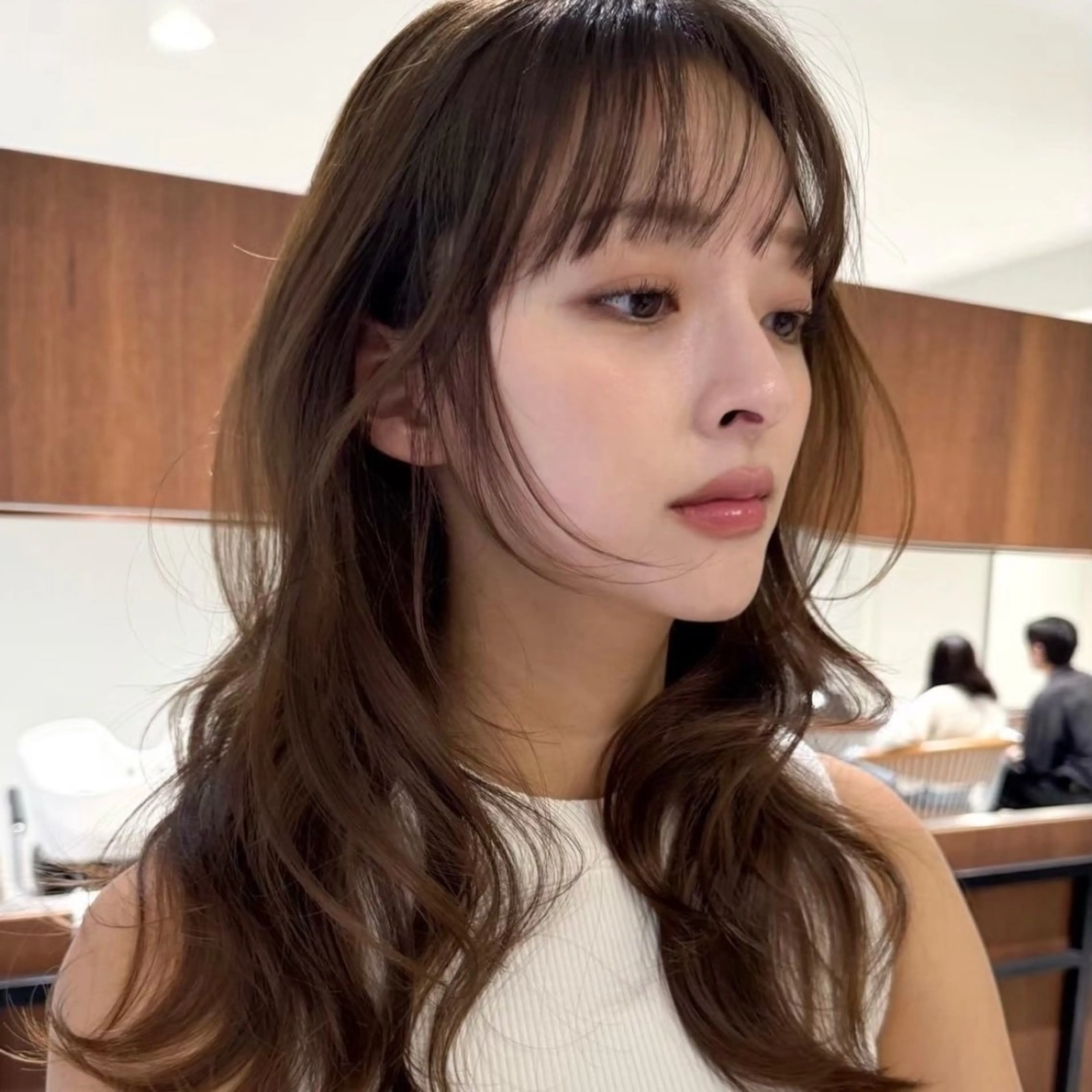 ミディアム カラー ヘアアレンジ ヘアカラー ✨レイヤーカット/透 名感カラー特化✨のヘアスタイル