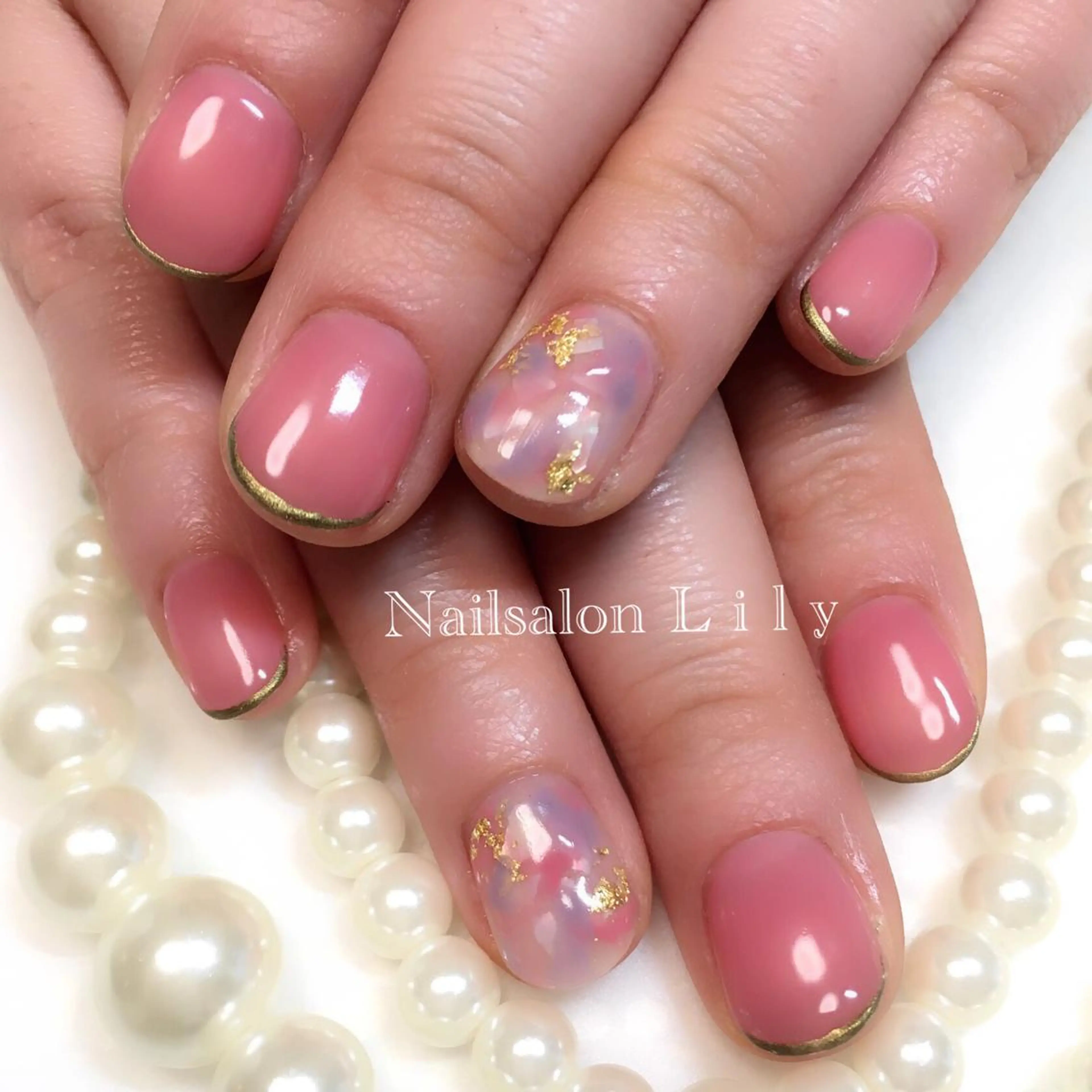 ネイル 大理石ネイル(マーブル) Nailsalon Lilyのネイルデザイン