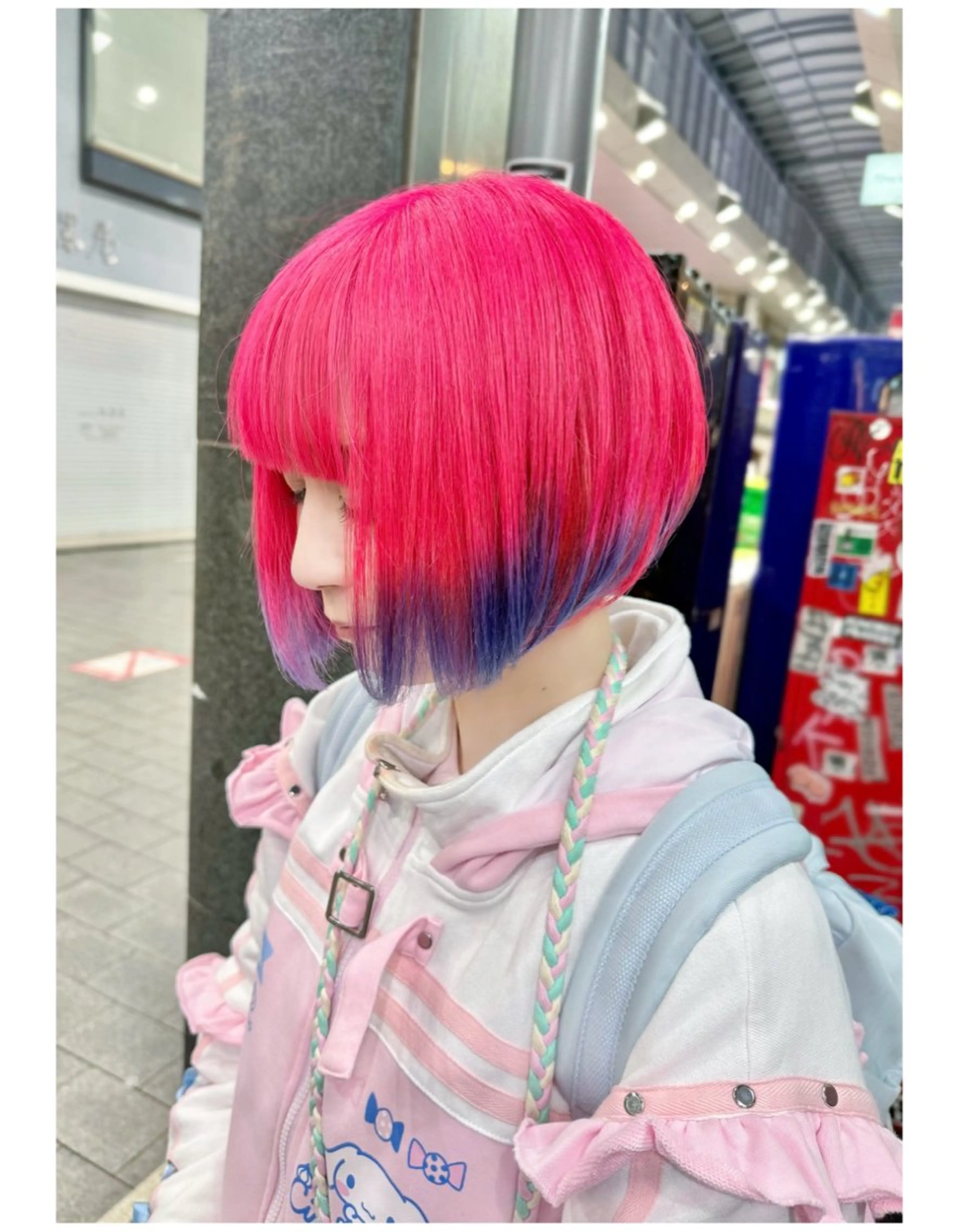 ショート カラー ピンクカラー パープルカラー ヘアカラー GARU-ガル-所属・TSUNO🦖 派手髪/オタク美容師のヘアスタイル