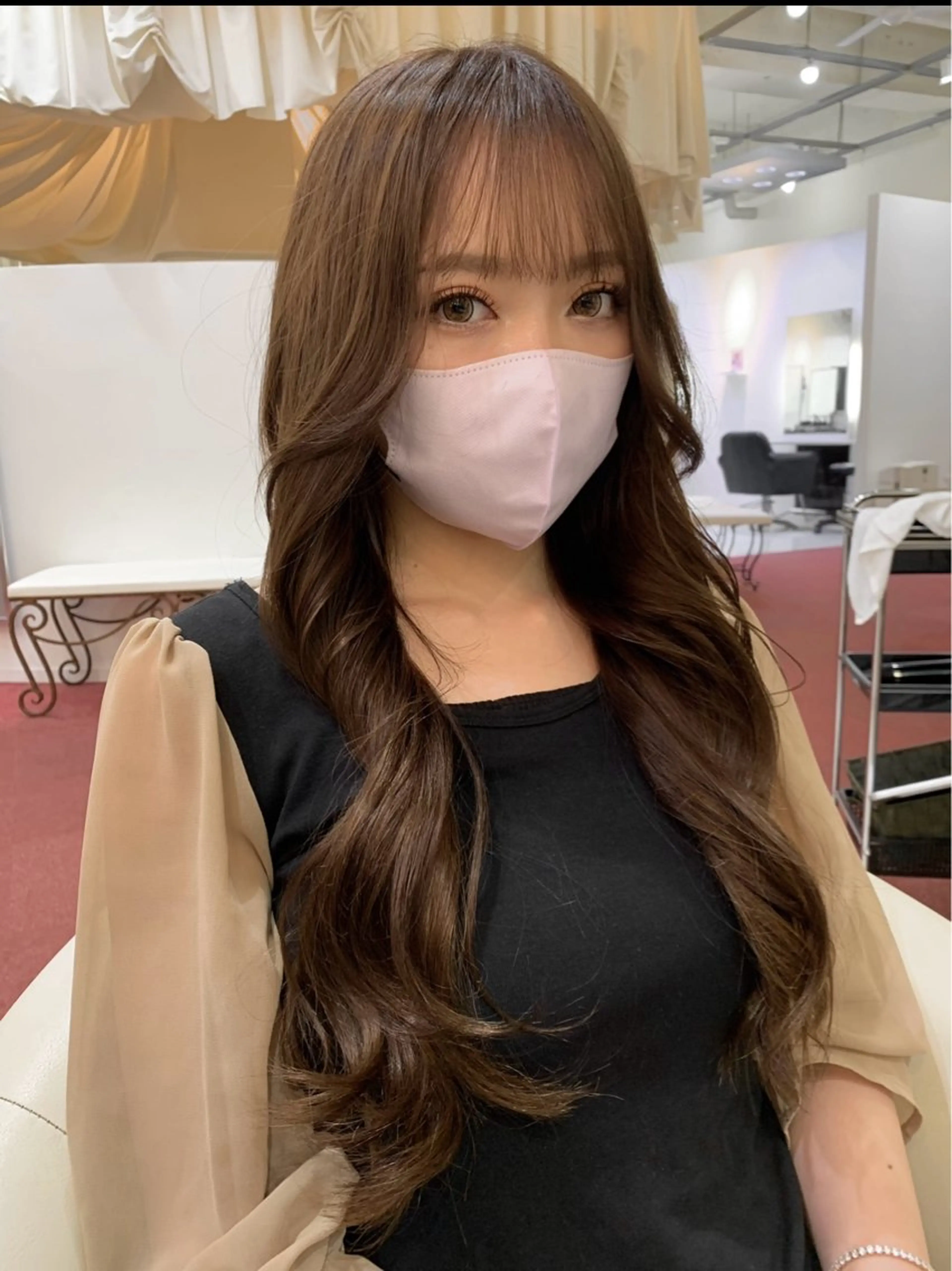 ロング カラー ブラウンカラー 透明感カラー マロンブラウン GOOD-DAY 岡山下中野店所属・伴藤 寿男のヘアスタイル