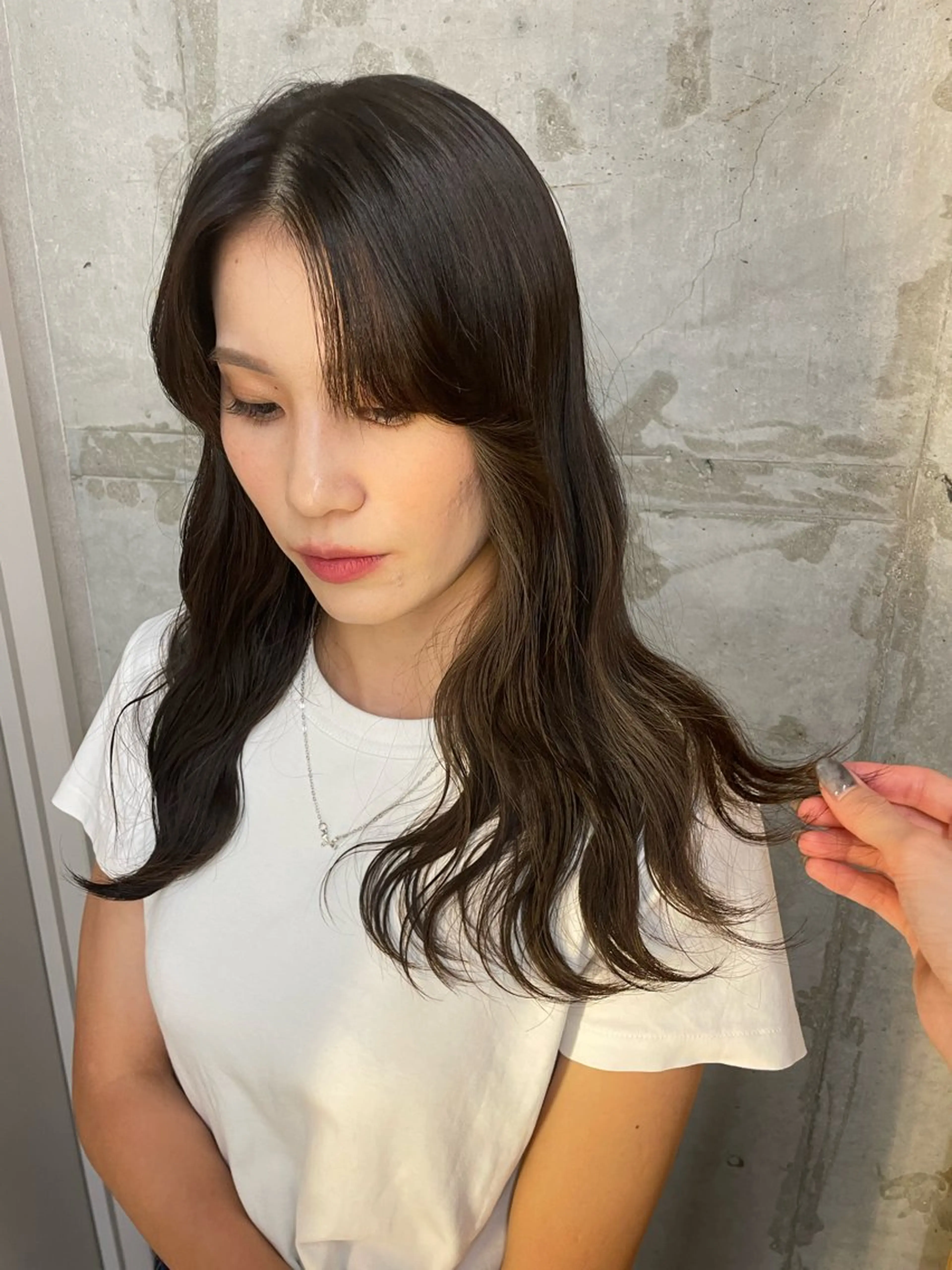 セミロング カラー ブリーチ 透明感カラー トリートメント ブリーチ/ベージュ 💕/momoaのヘアスタイル