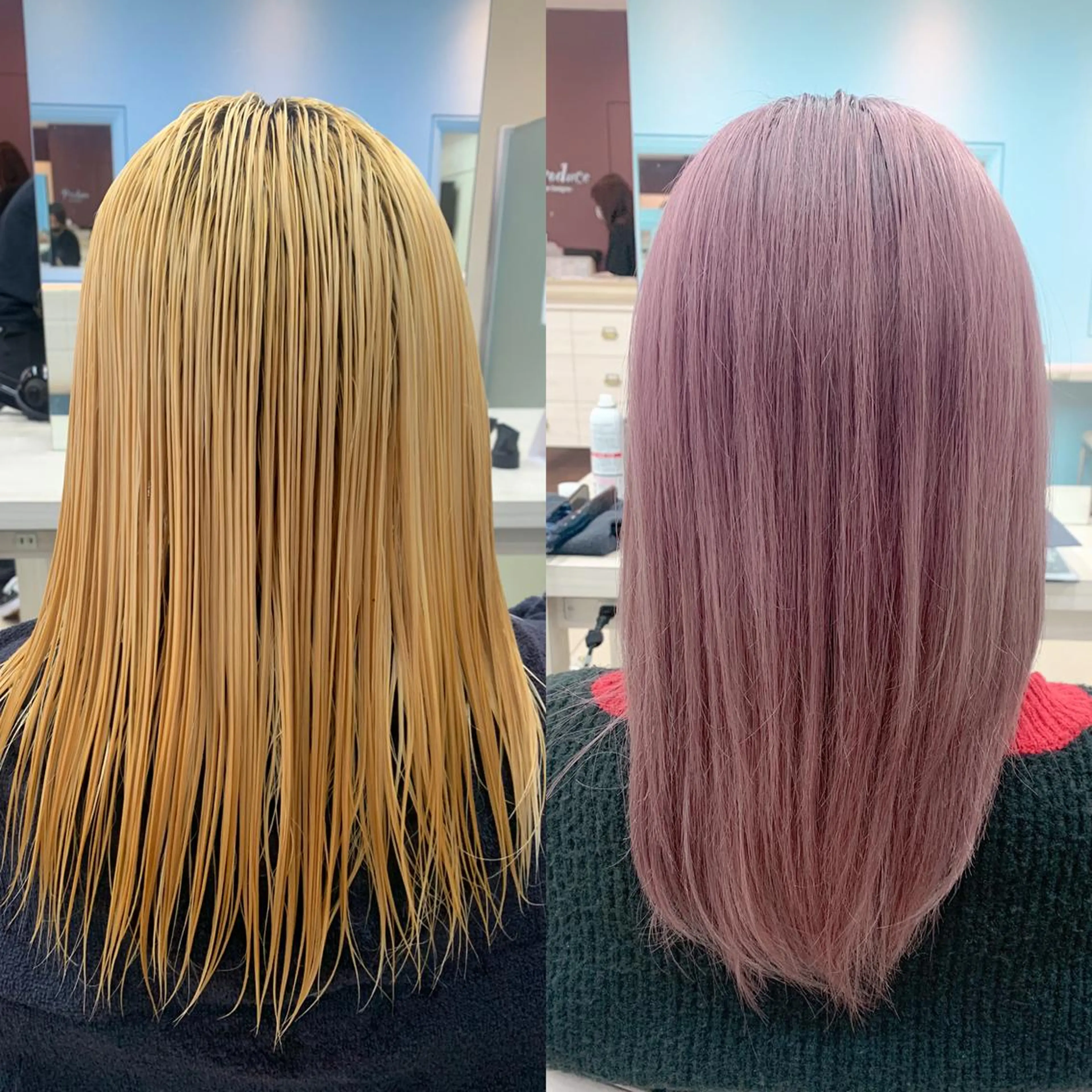 セミロング カラー ピンクカラー シルバー ヘアカラー トリートメント ✨ブリーチカラー特化 🦄✨当日予約⭕️✨のヘアスタイル