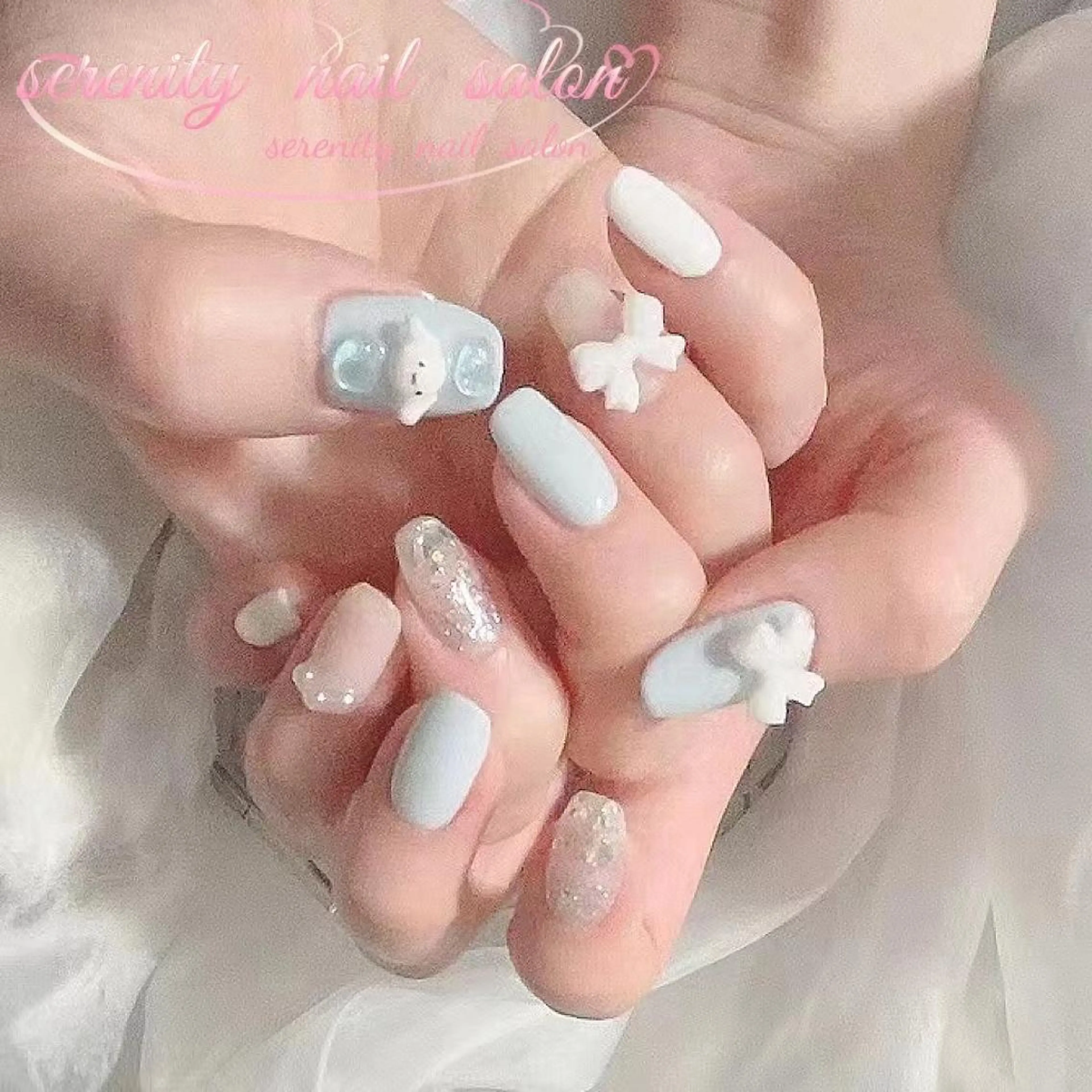 ネイル ✨Serenity ワンホンネイルのネイルデザイン