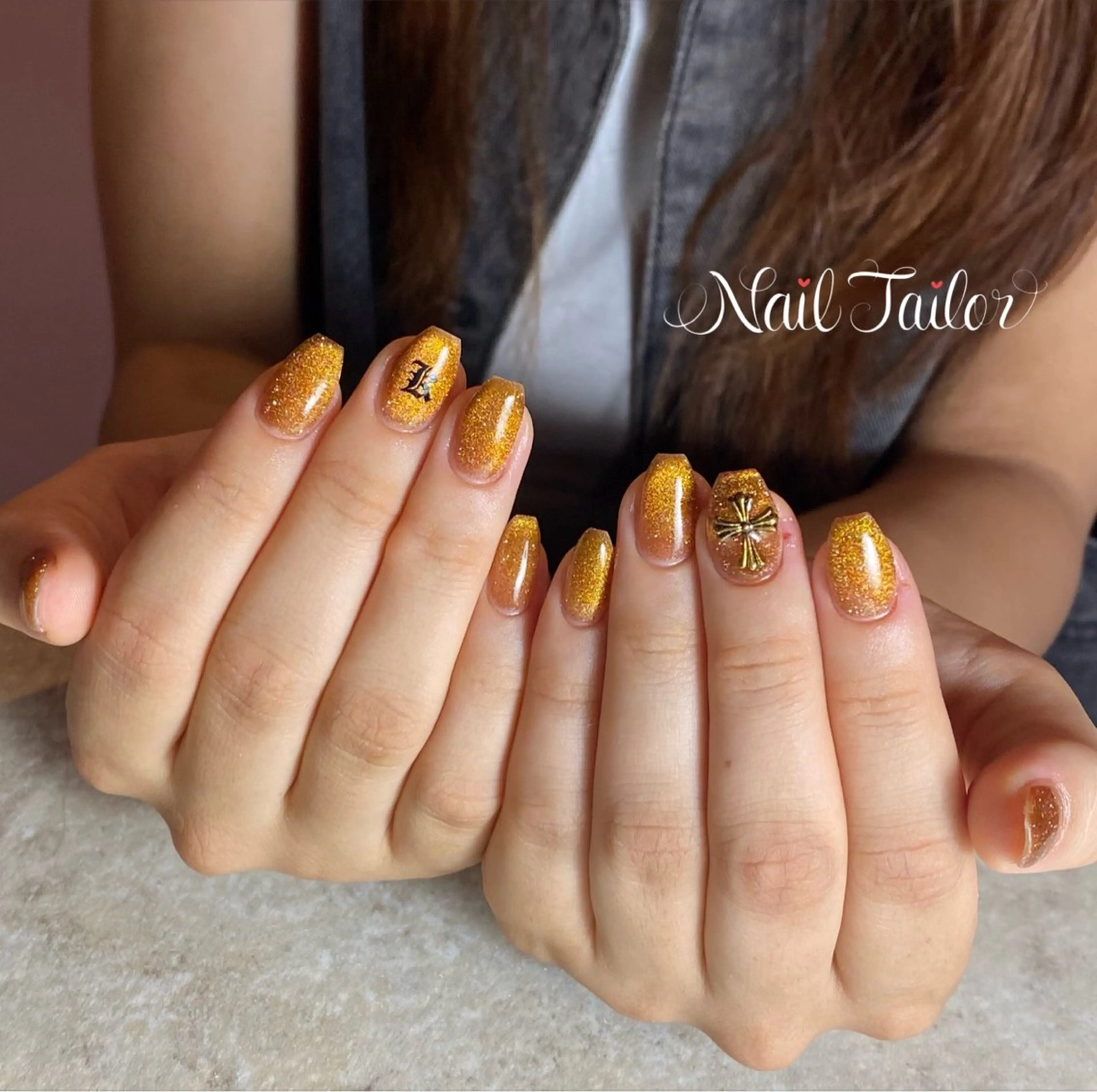 ネイル 長さ出し ジェルネイル キラキラネイル マグネットネイル ワンカラーネイル ハンドネイル 〜Nail Tailor〜　ネイルテイラー所属・NailTailor ネイルテイラーのネイルデザイン