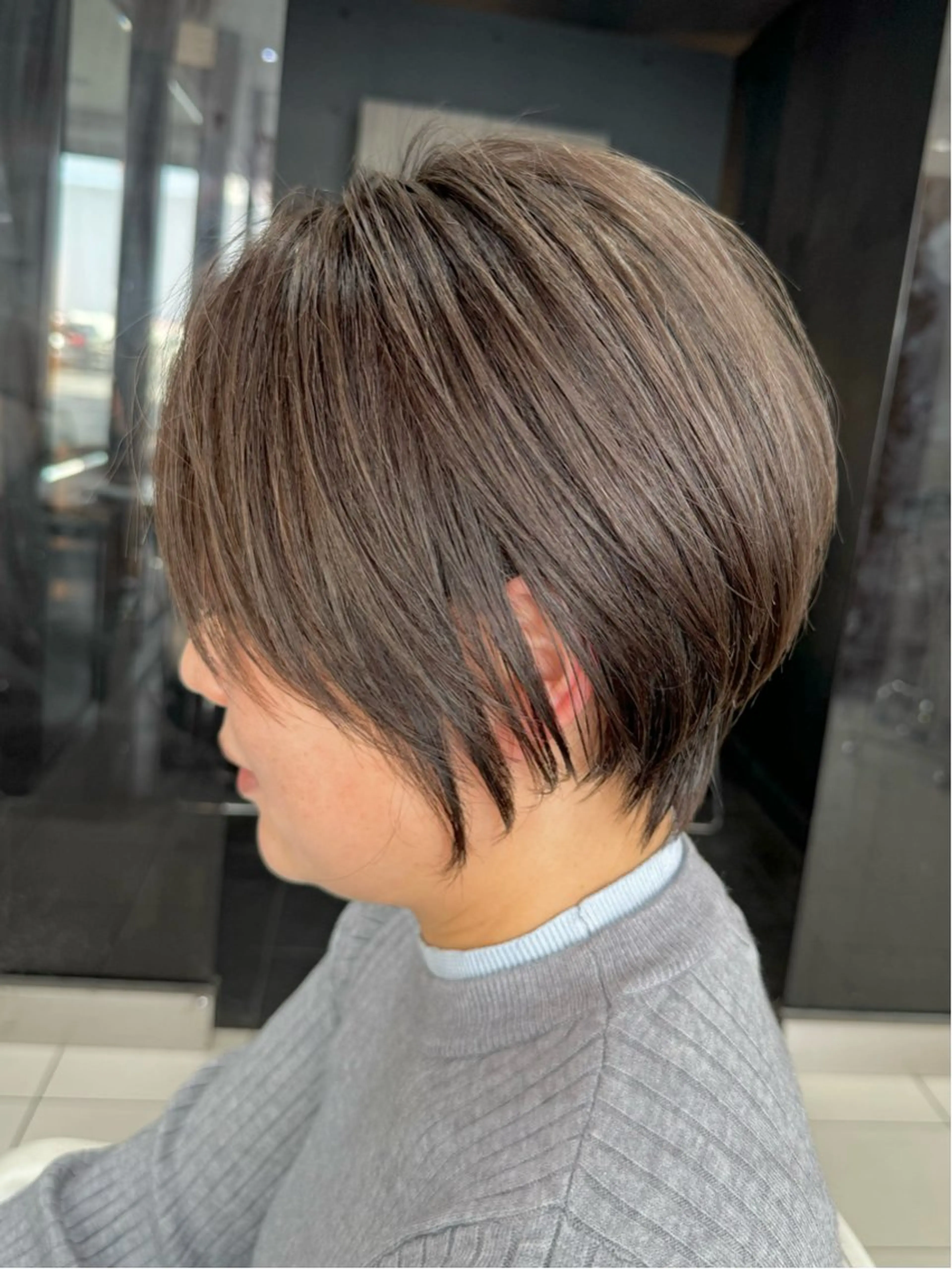 ショート カット 髪質改善×白髪ぼかし 美容師✂️武澤龍賀のヘアスタイル