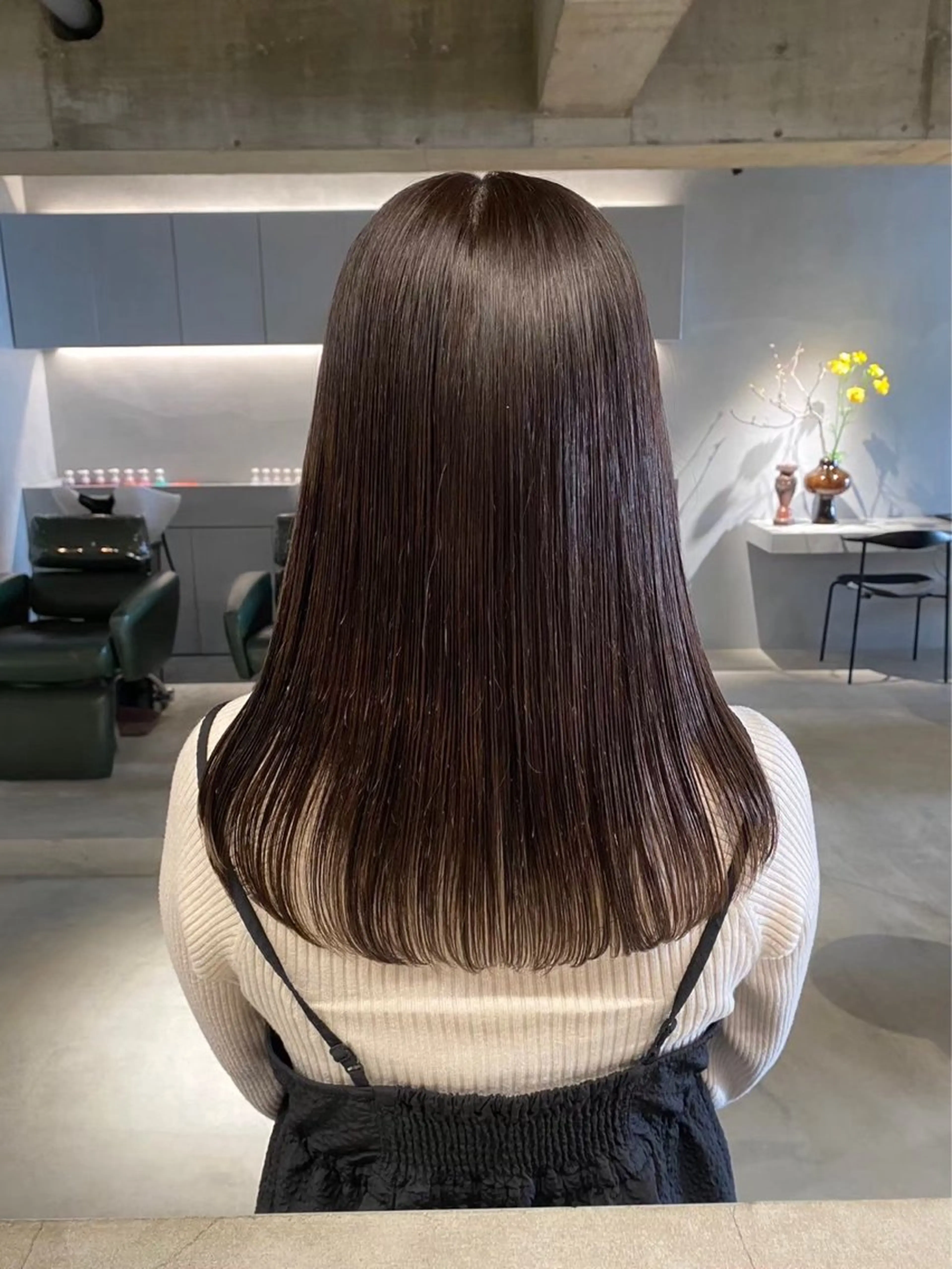 ロング カラー 中村 衣里のヘアスタイル