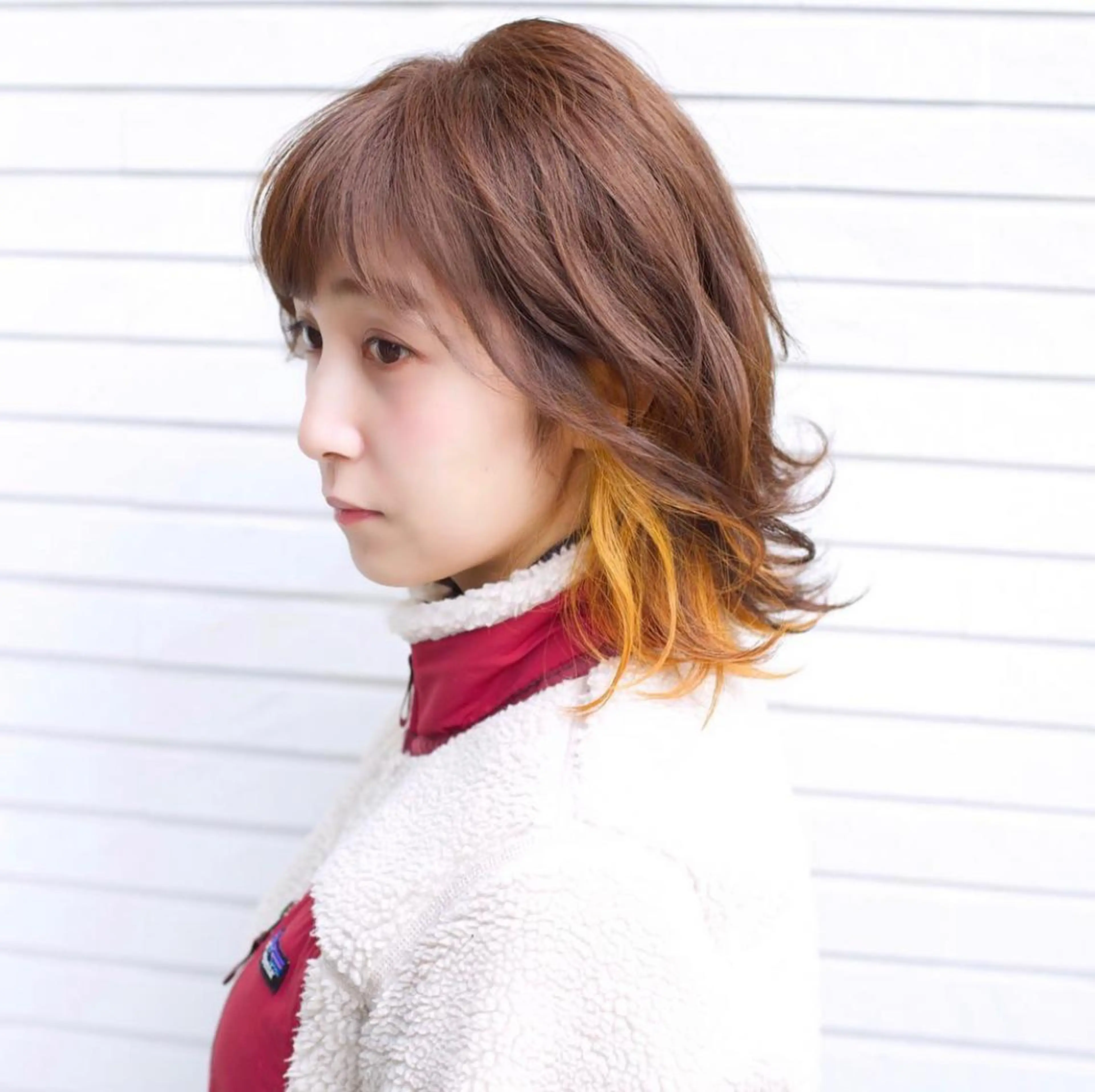 ミディアム カラー カット ヘアカラー トリートメント デザインカラー/ ブリーチ/稲若健太郎のヘアスタイル