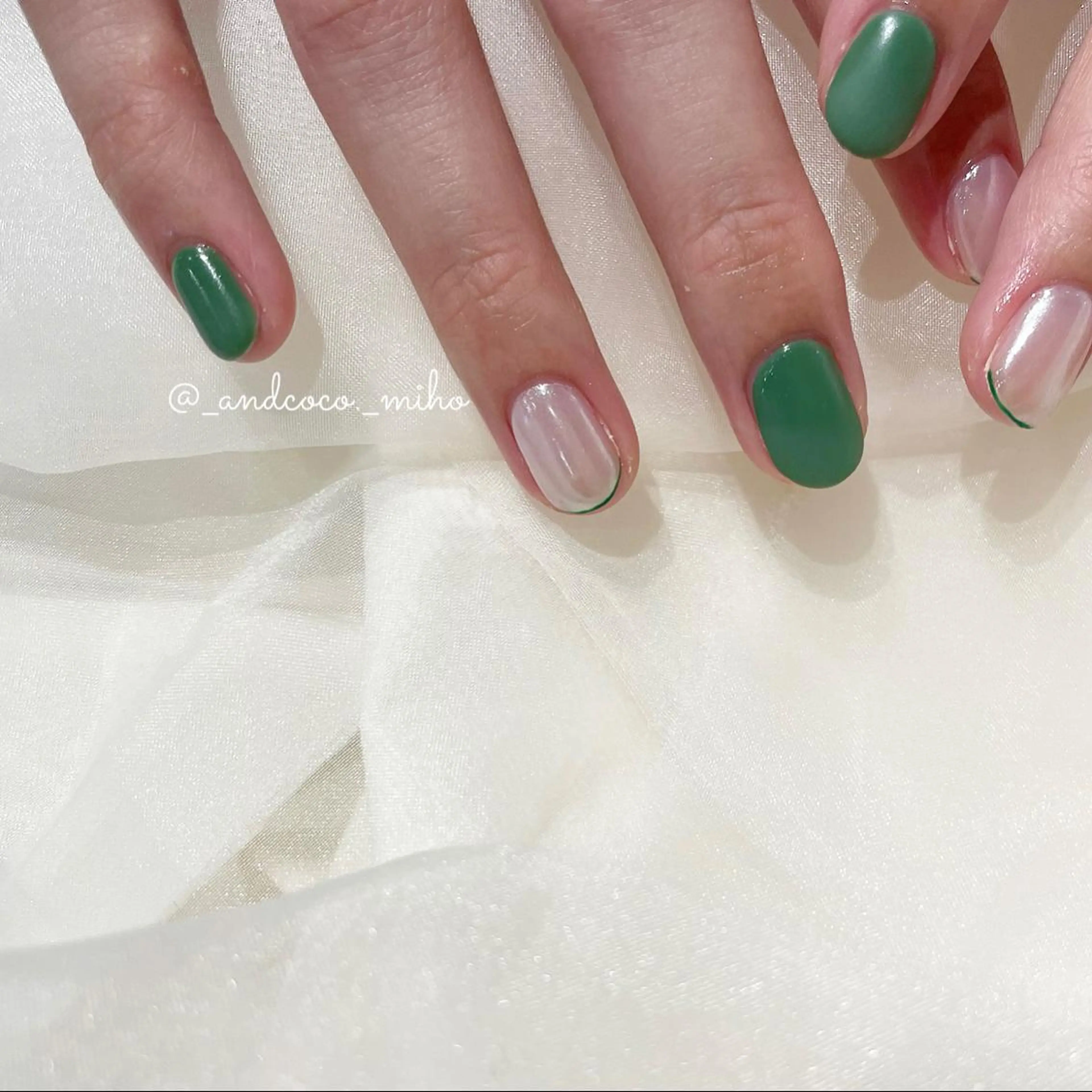 ネイル ハンドネイル And  & coco. eyelash & nail所属・Nailist〻 mihoのネイルデザイン