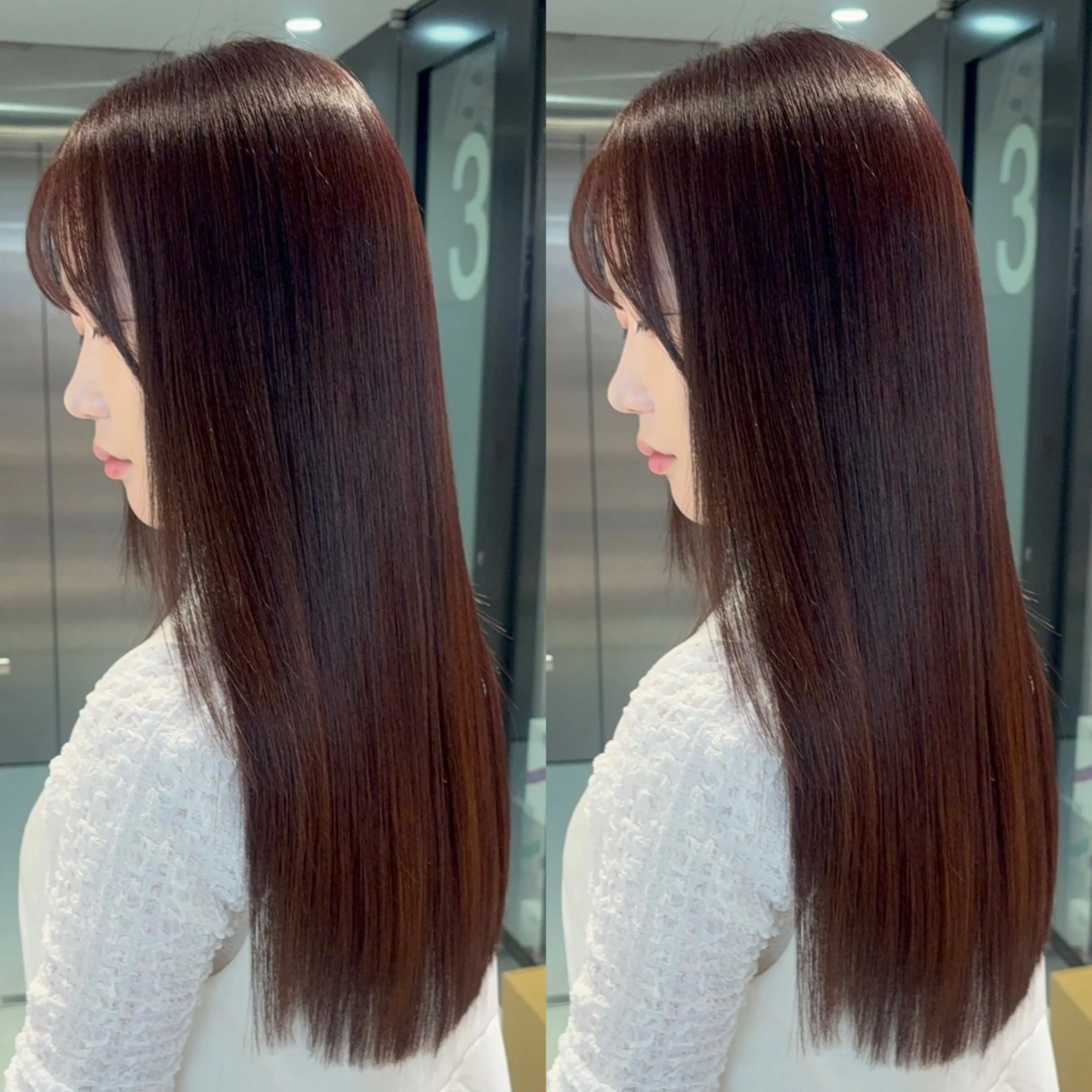 ロング メンズ 縮毛矯正 トリートメント 新宿No.1艶髪矯正 美艶カラー/FUKAのヘアスタイル