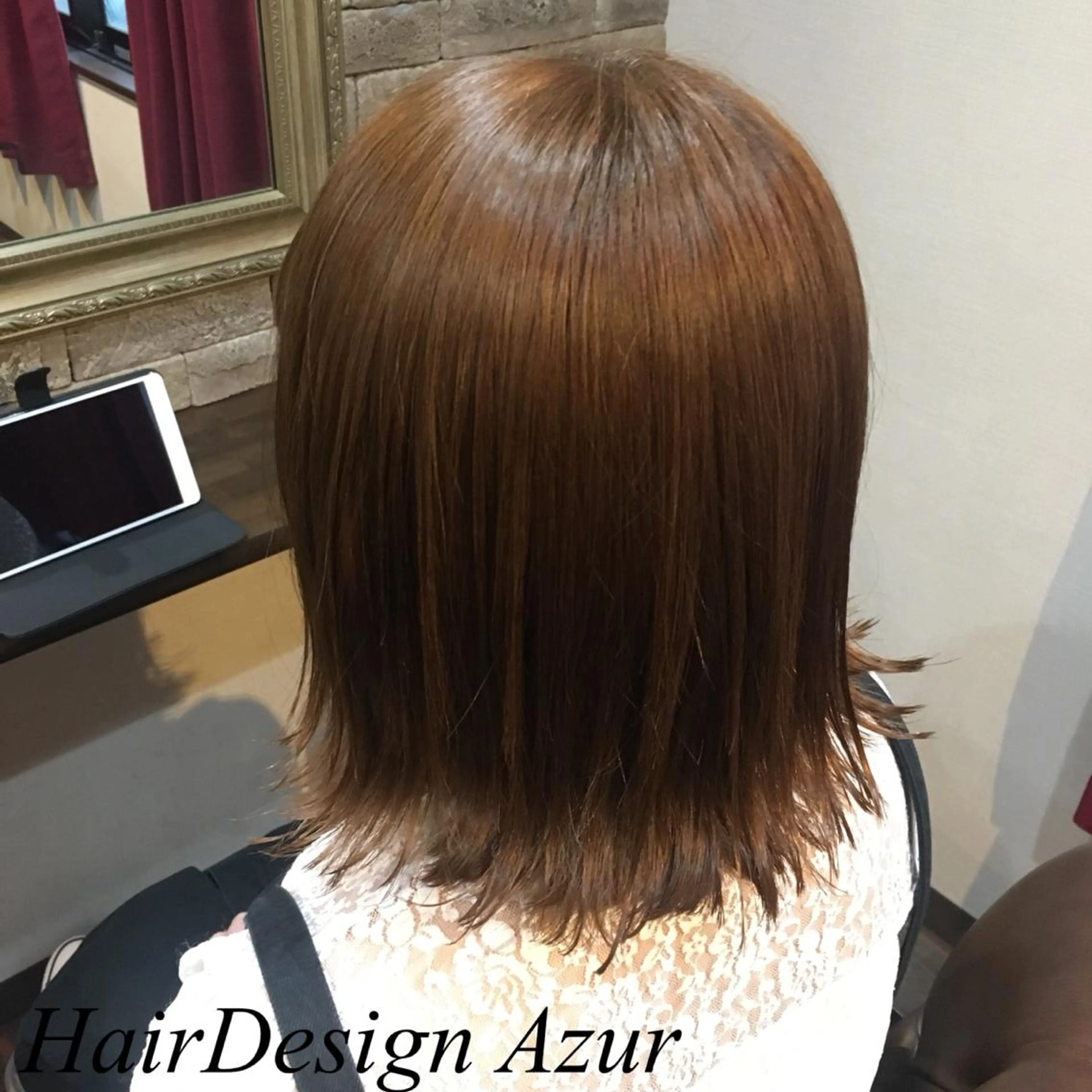 ミディアム カラー HairDesign Azurのヘアスタイル