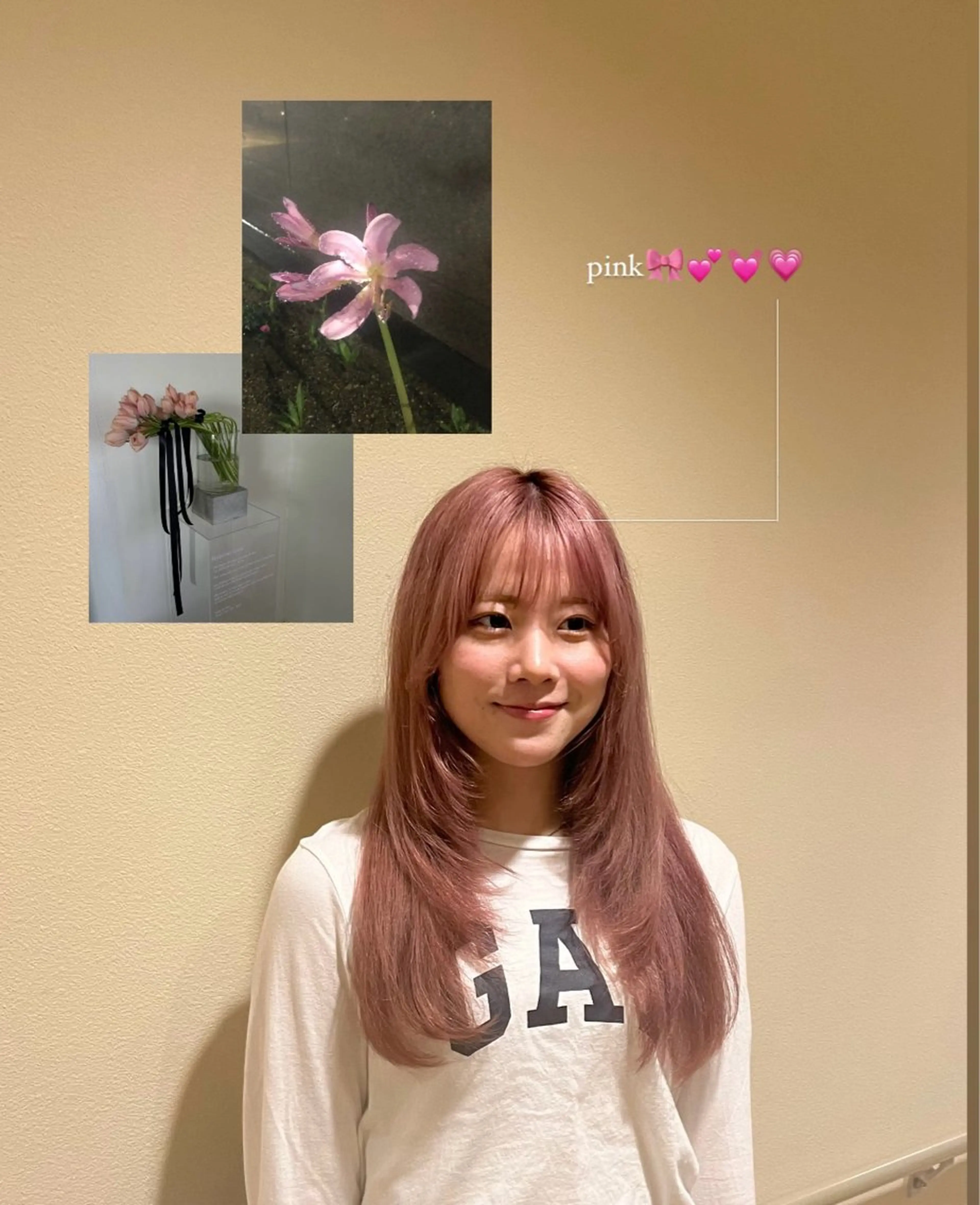 ロング カラー ピンクカラー レイヤーカット カット ヘアカラー 🎀 みさき🎀のヘアスタイル