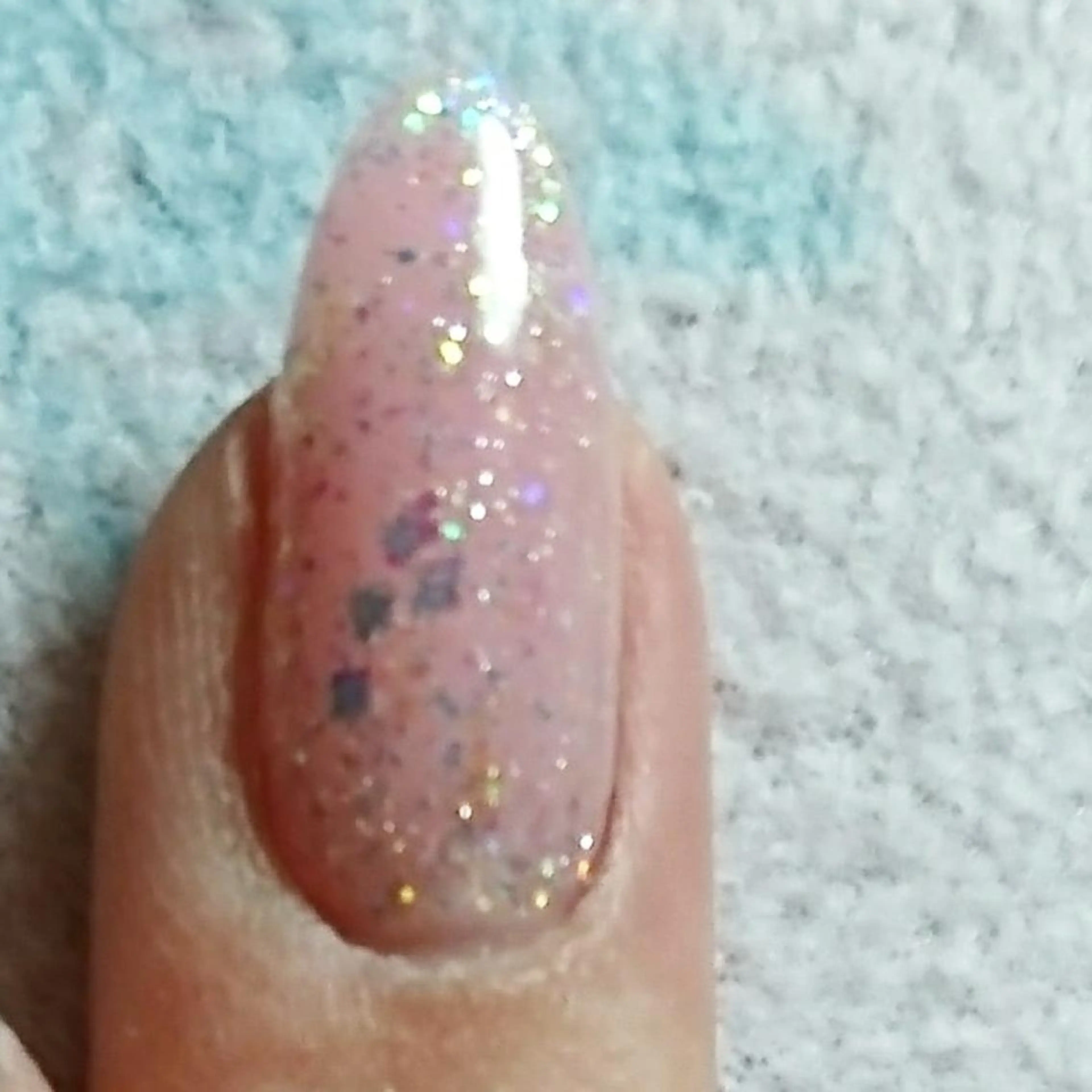 ネイル 長さ出し ラメ(グリッター) ピンク Nail Space R所属・ネイルスペースR 小林のネイルデザイン