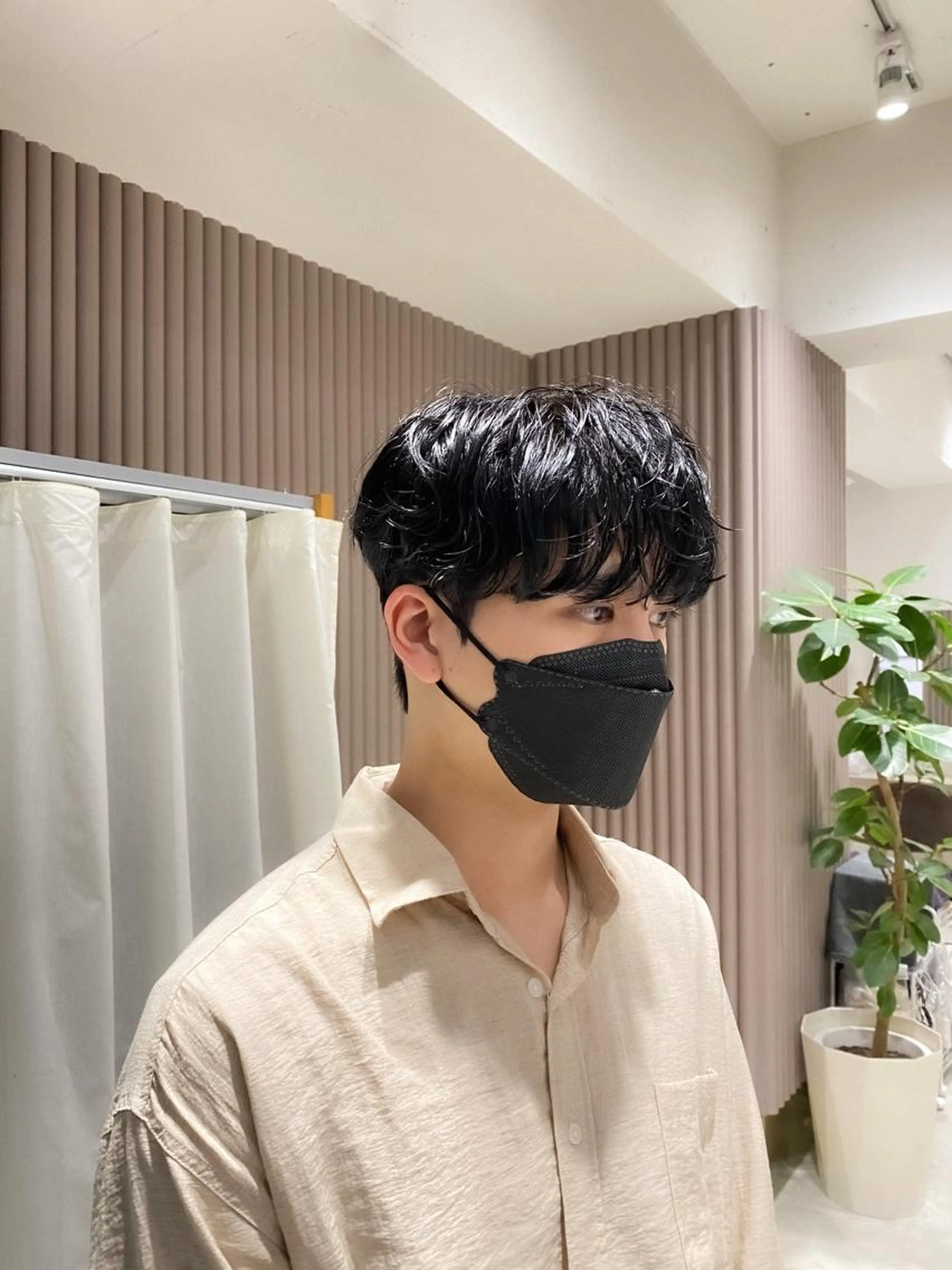 【韓国シャドウパーマ+ダウンパーマ】シャドウパーマ+ダウンパーマ+メンズカット+クイックトリートメントの写真