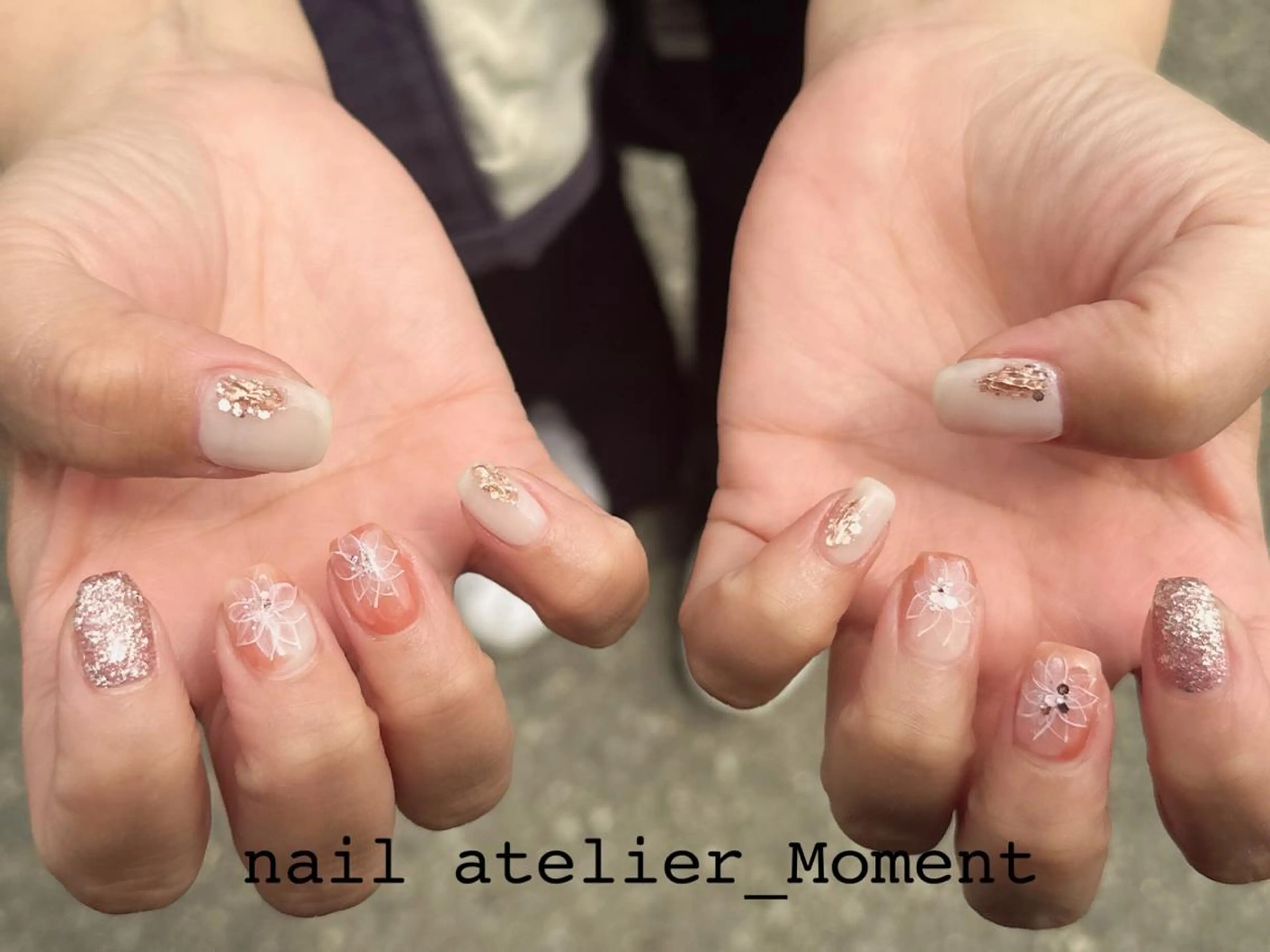 ネイル フラワーネイル nail atelier_Moment所属・nail Momentのネイルデザイン