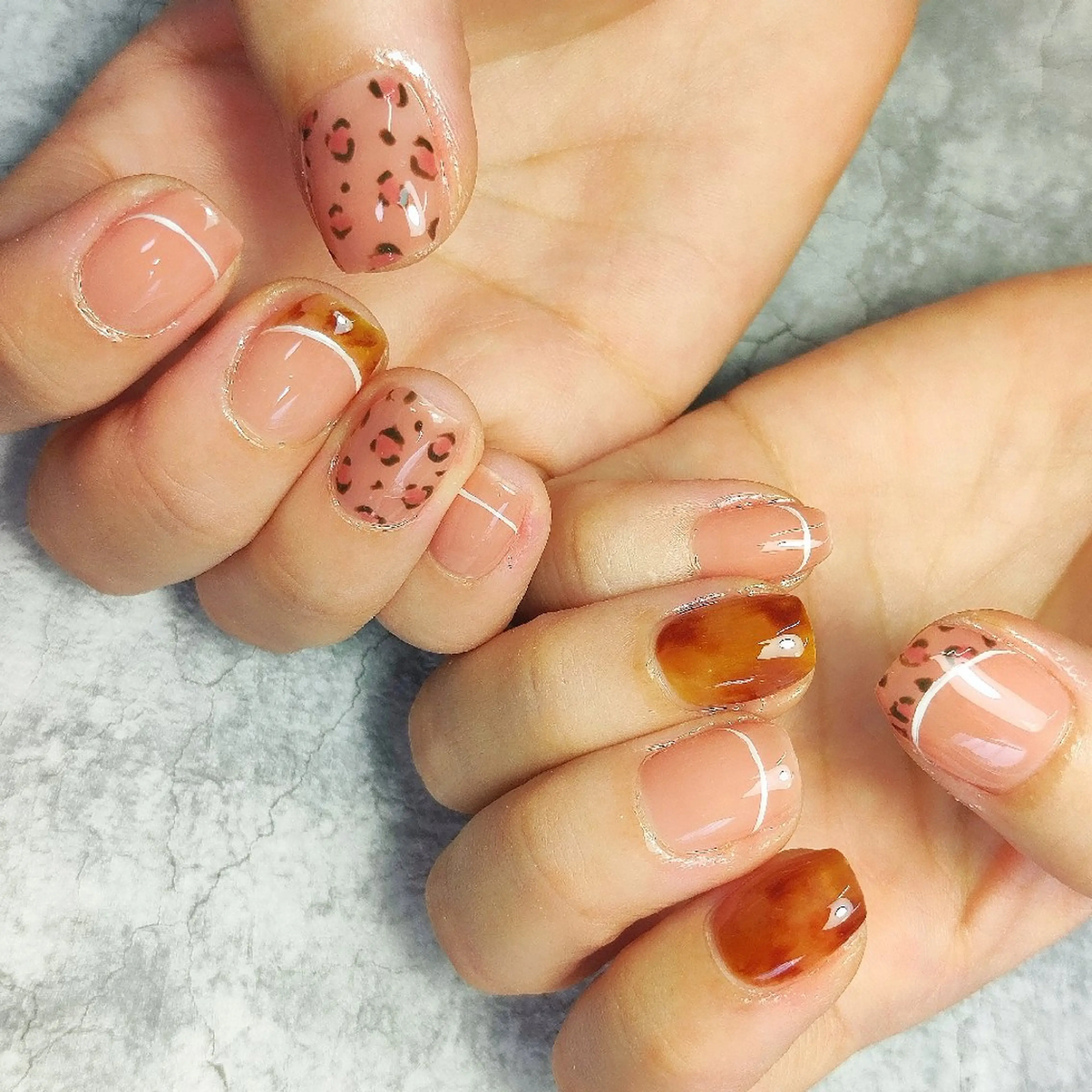 ネイル べっ甲ネイル ハンドネイル 個人サロン saltnailのネイルデザイン