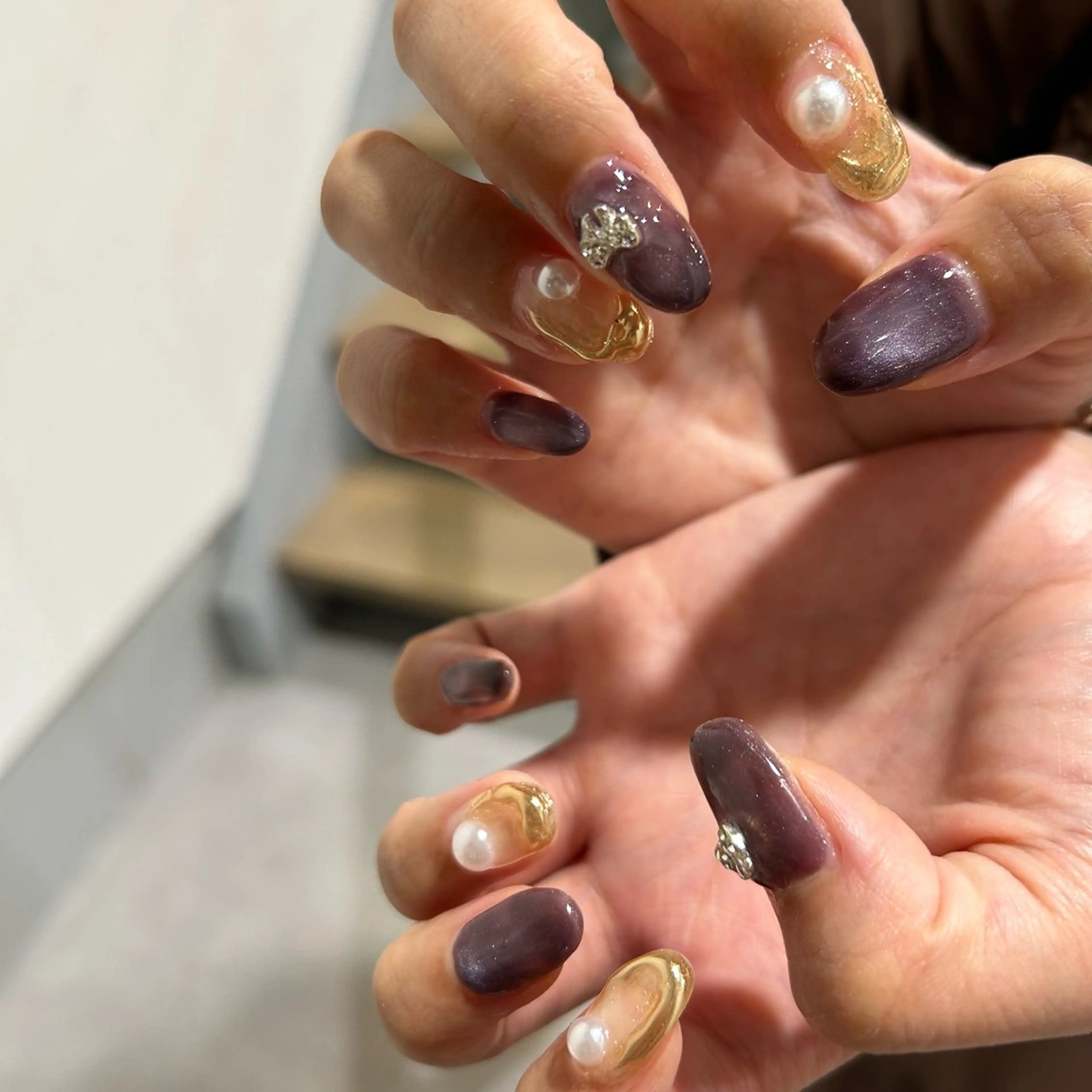 ネイル マグネットネイル ニュアンスネイル Vante 萌 @梅田のネイルデザイン