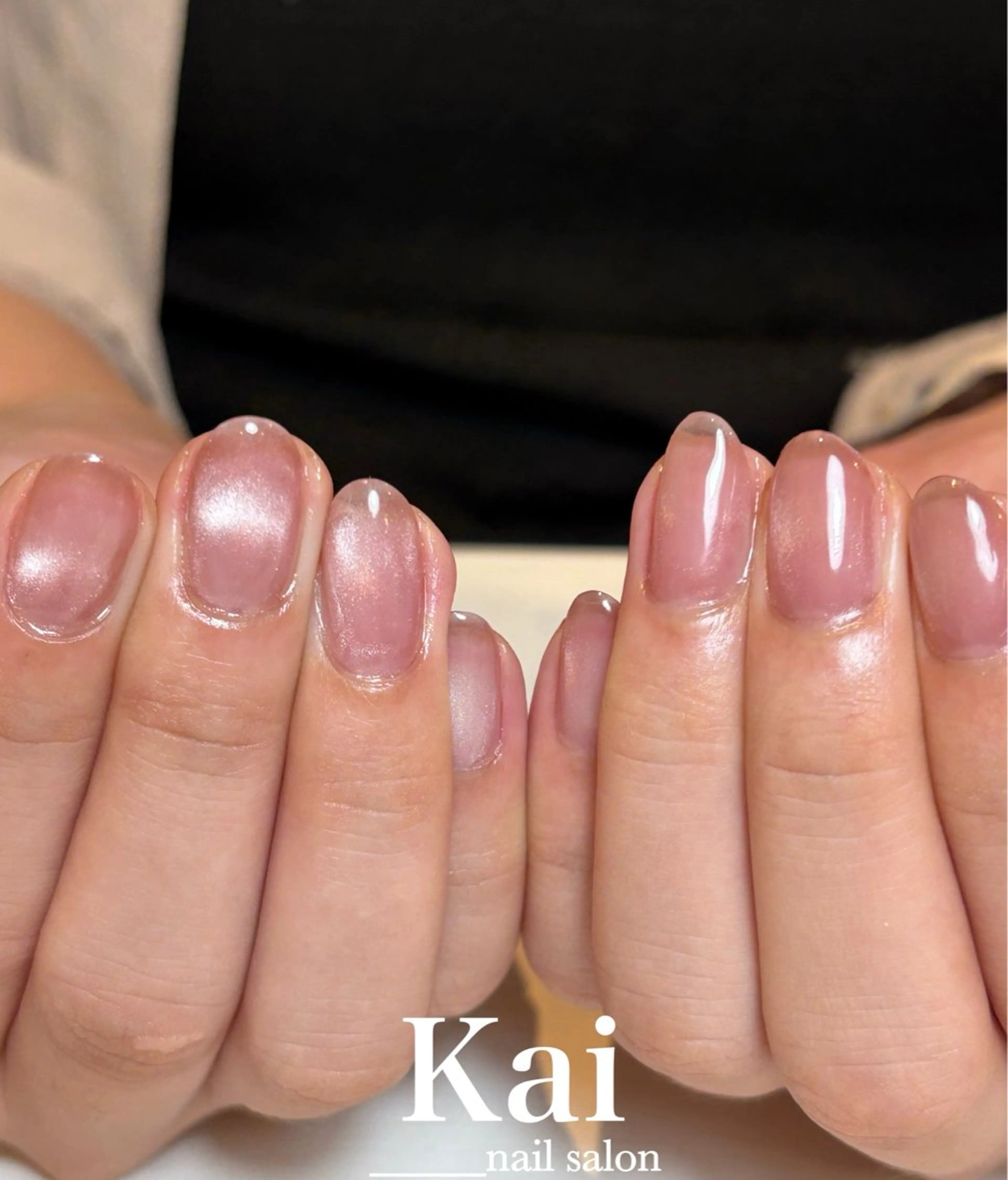 ネイル アートネイル 韓国ネイル ロングネイル マグネットネイル ニュアンスネイル ハンドネイル Kai  nail Mayukoのネイルデザイン