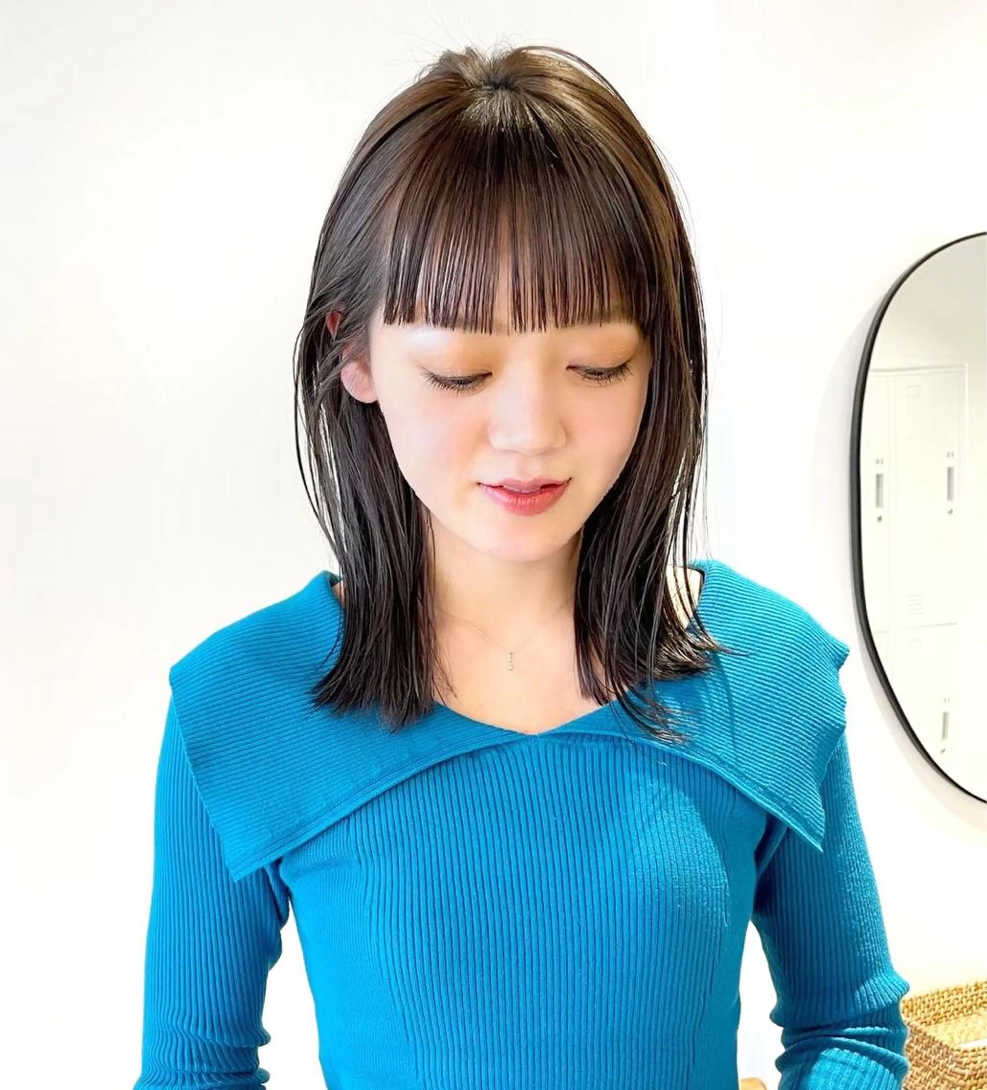 ミディアム カラー ヘアカラー 池田 未瑠のヘアスタイル