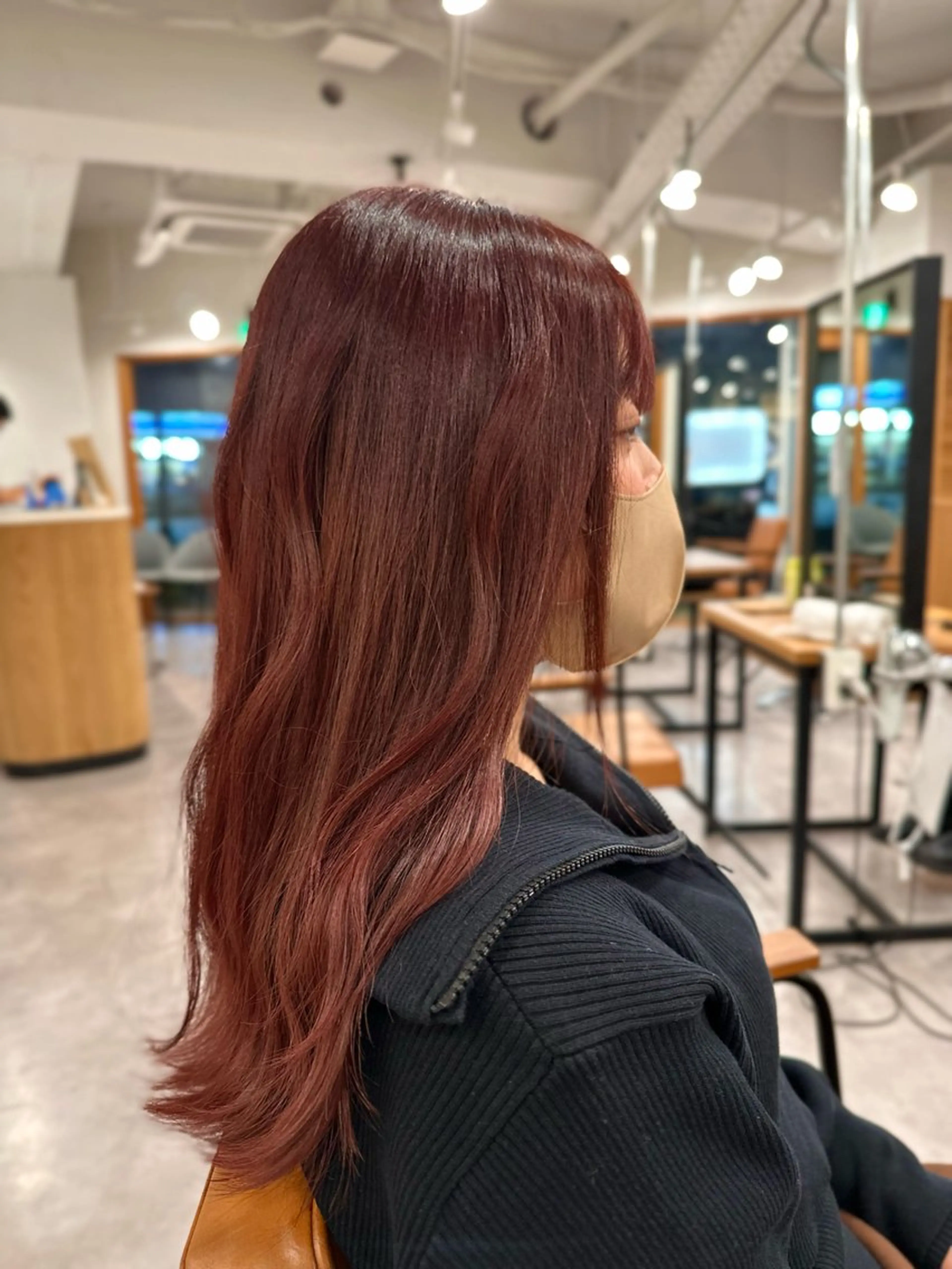 ロング カラー カット ヘアカラー トリートメント ケアカラーリスト✂️ SHIAN   フジのヘアスタイル