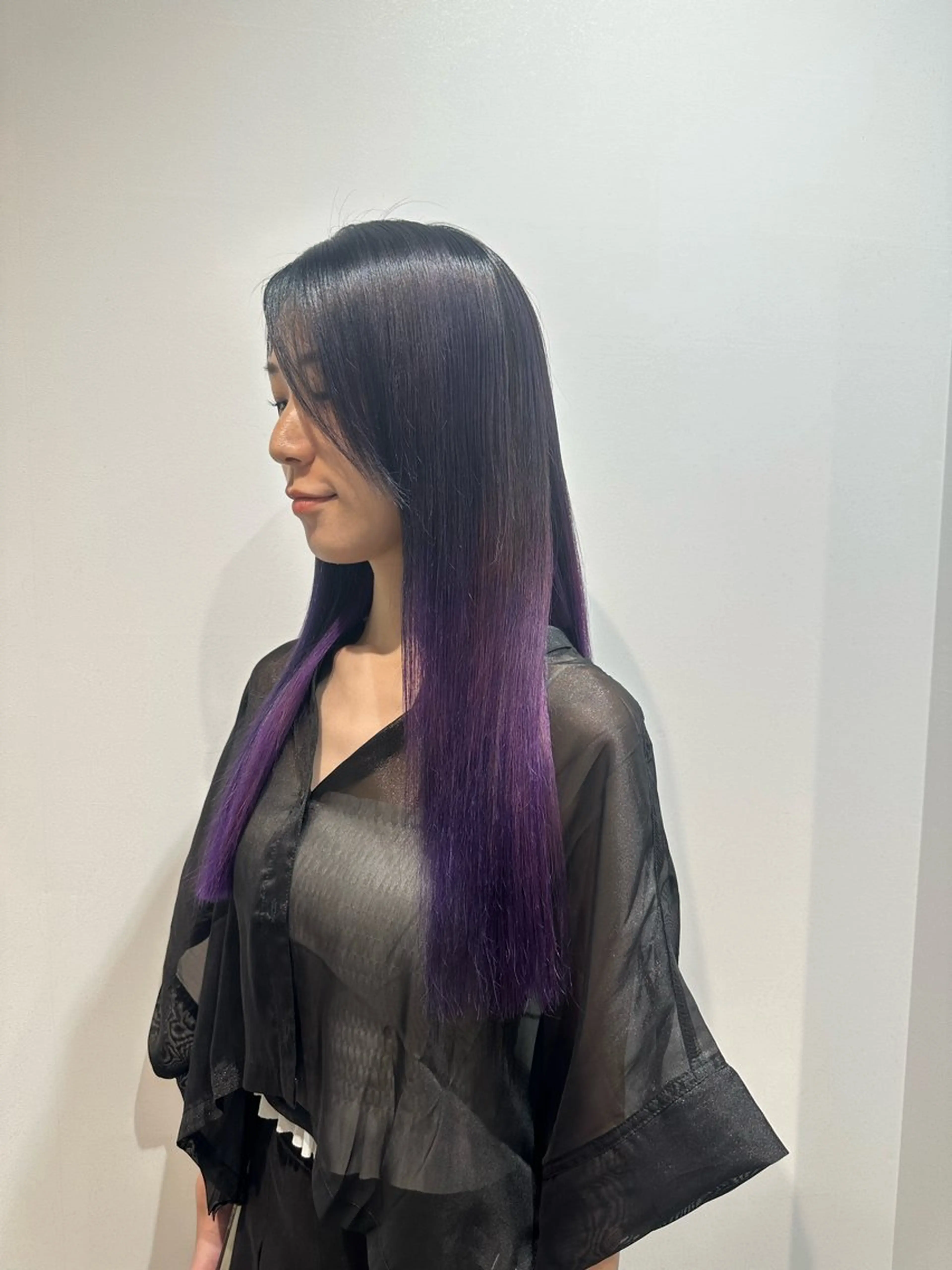 ロング レイヤーカット ヘアカラー 銀座透け感大人カラー 🌴フルカワのヘアスタイル