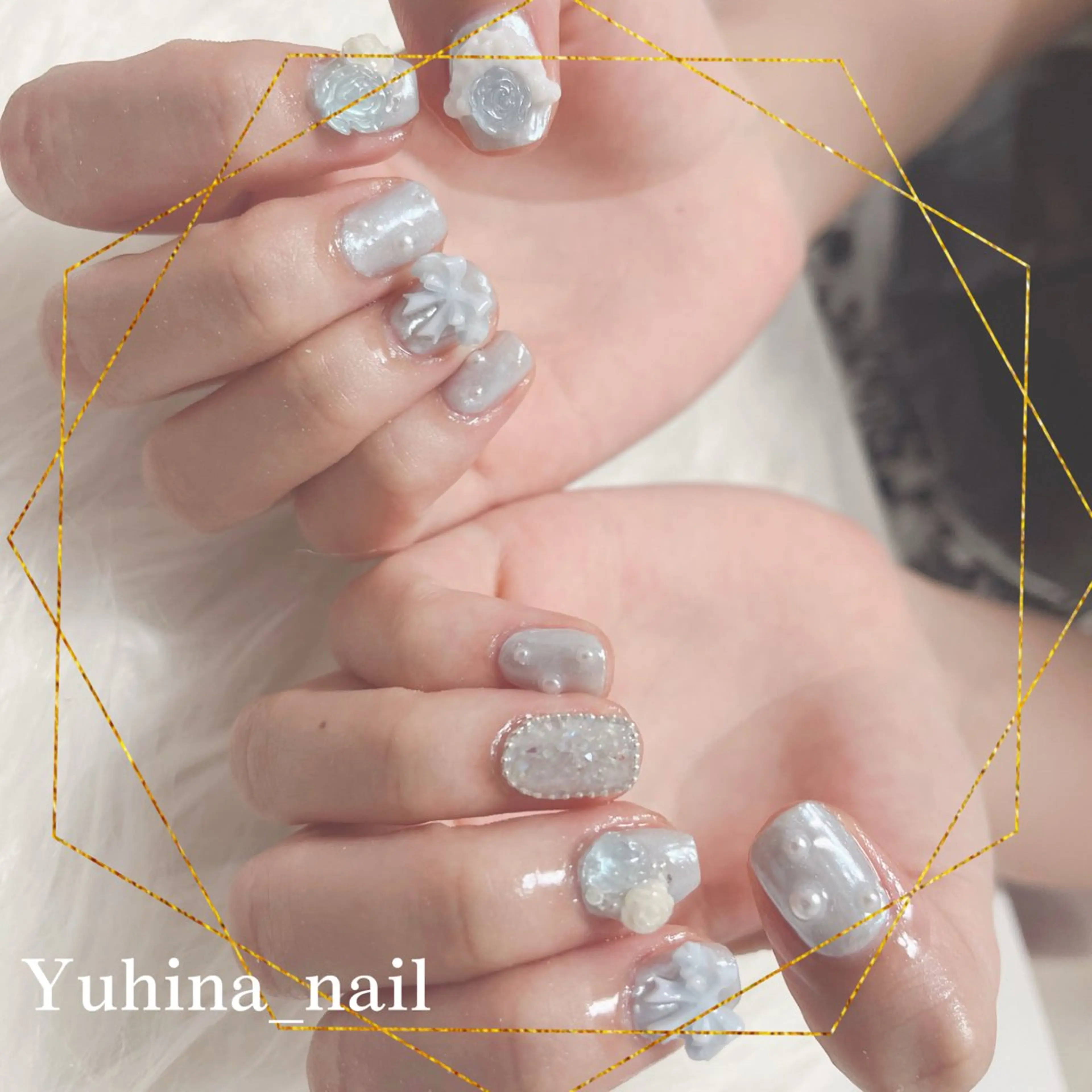 ネイル ハンドネイル Yuhina _nail‪ෆ‪.*のネイルデザイン