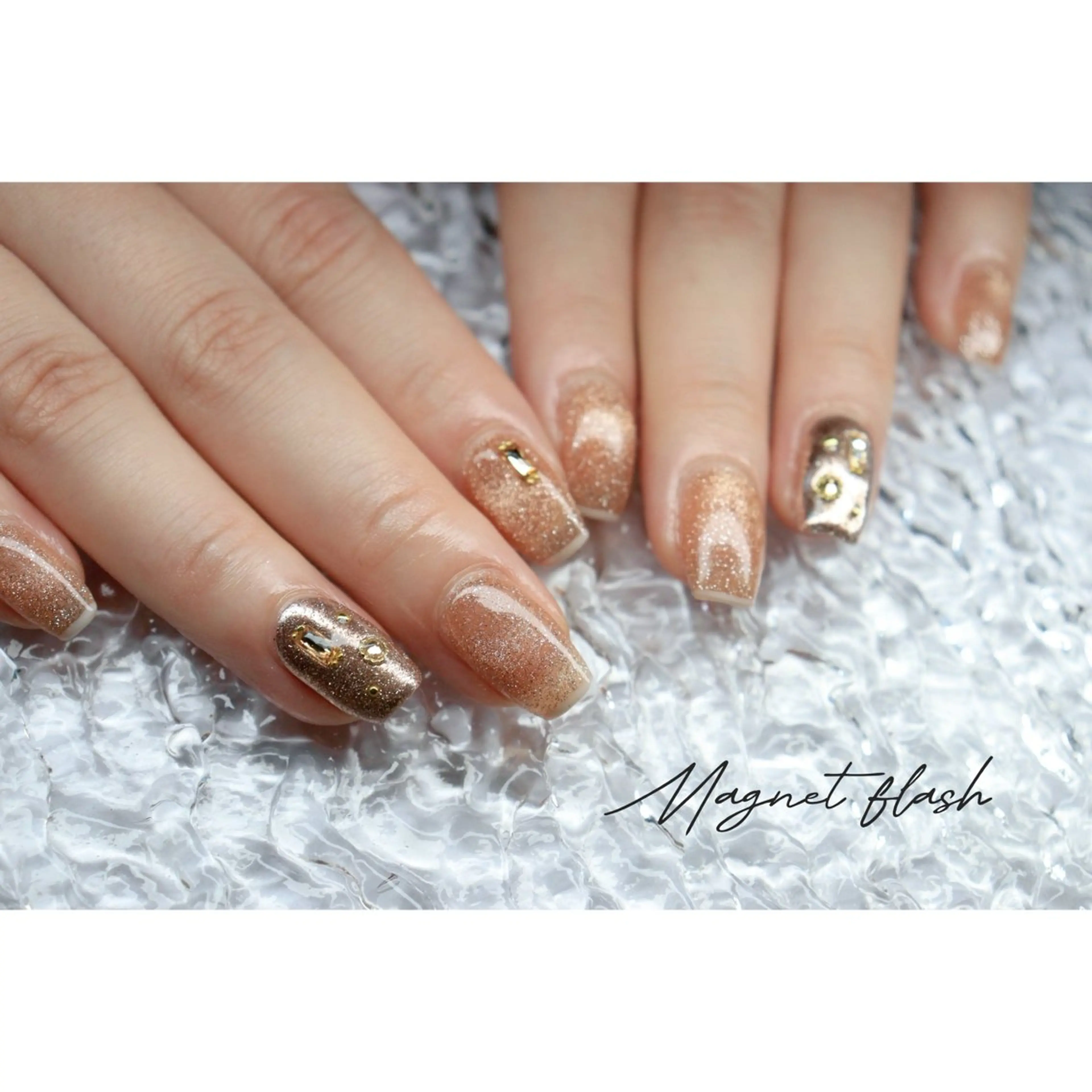 ネイル フラッシュネイル マグネットネイル ハンドネイル mapple nailのネイルデザイン
