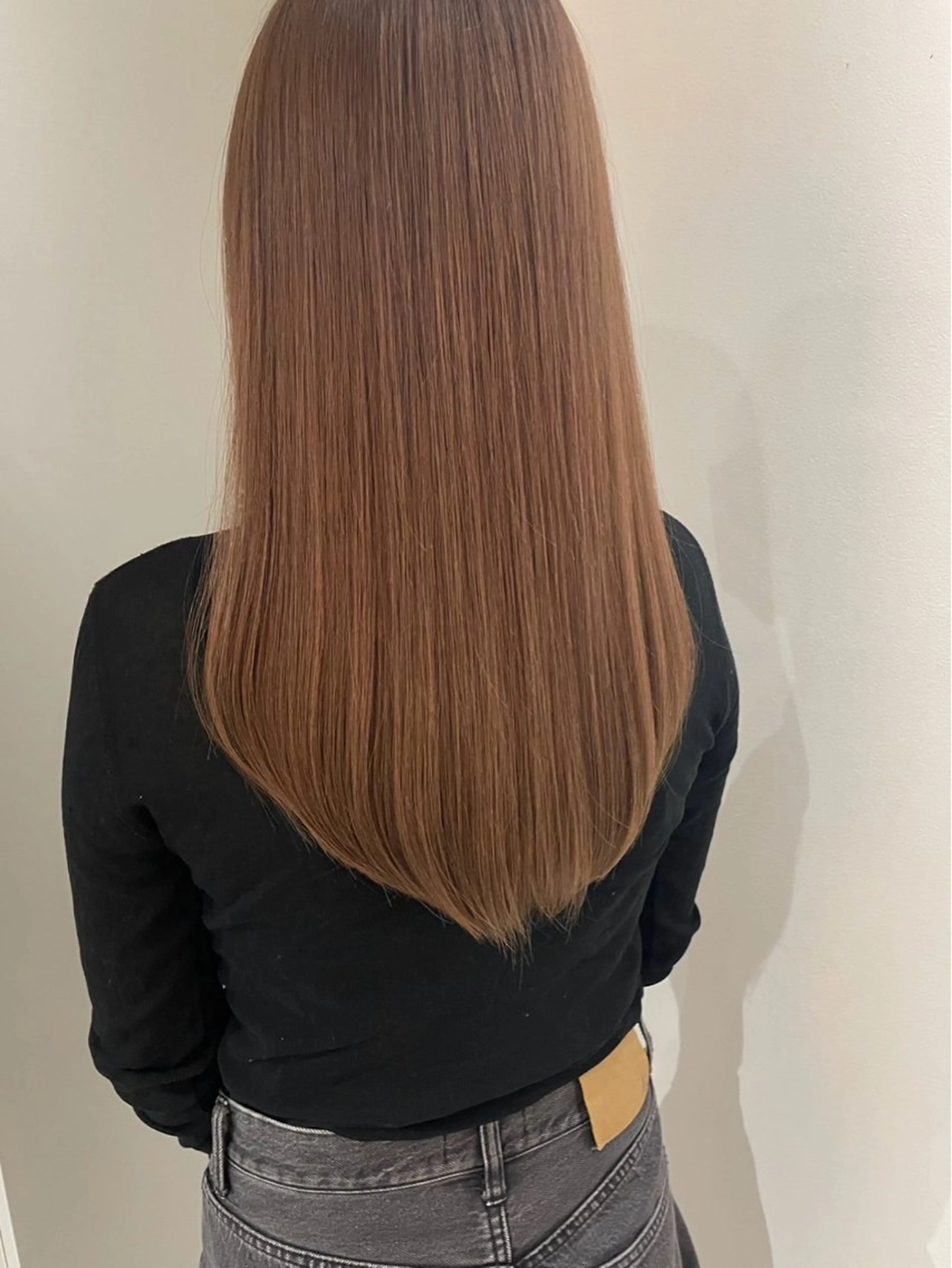 セミロング ボブ 髪質改善 韓国風ヘア レイヤーカット 縮毛矯正 suii..hair designのヘアスタイル