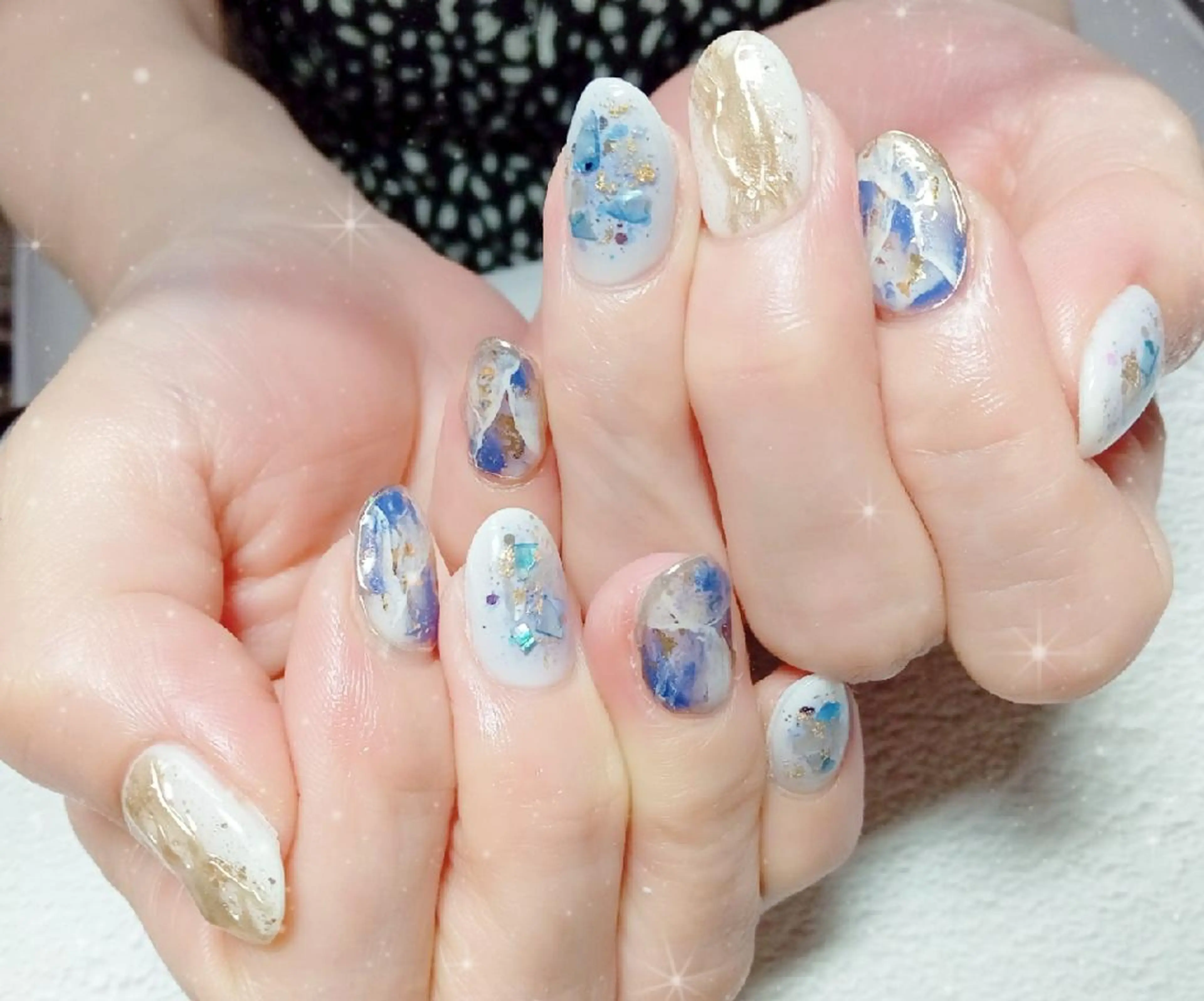 ネイル アートネイル フットネイル ジェルネイル ホログラムネイル キラキラネイル ハンドネイル flure de neige yukiのネイルデザイン