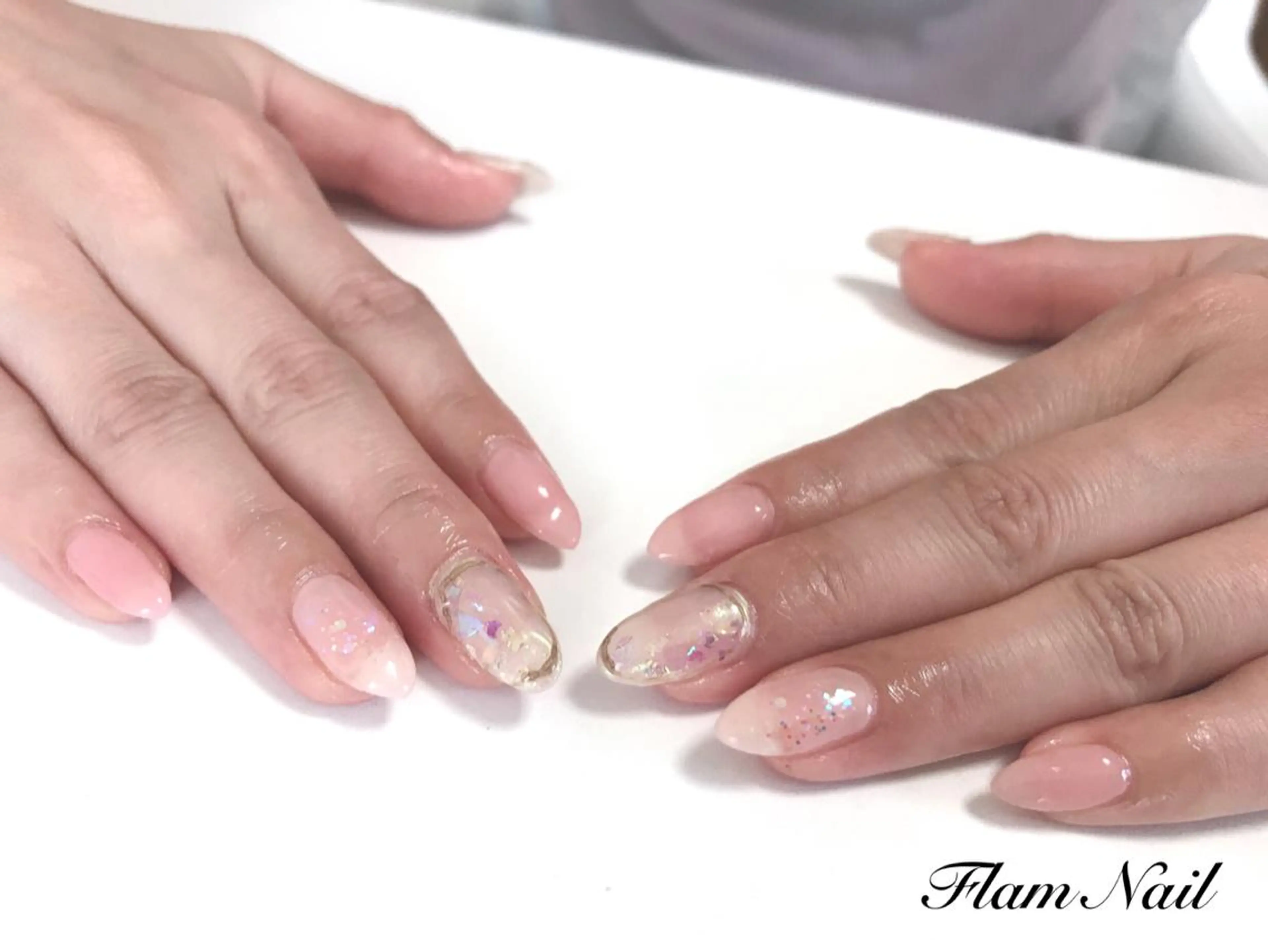 ネイル ラメ(グリッター) パステルネイル Flam Nailのネイルデザイン