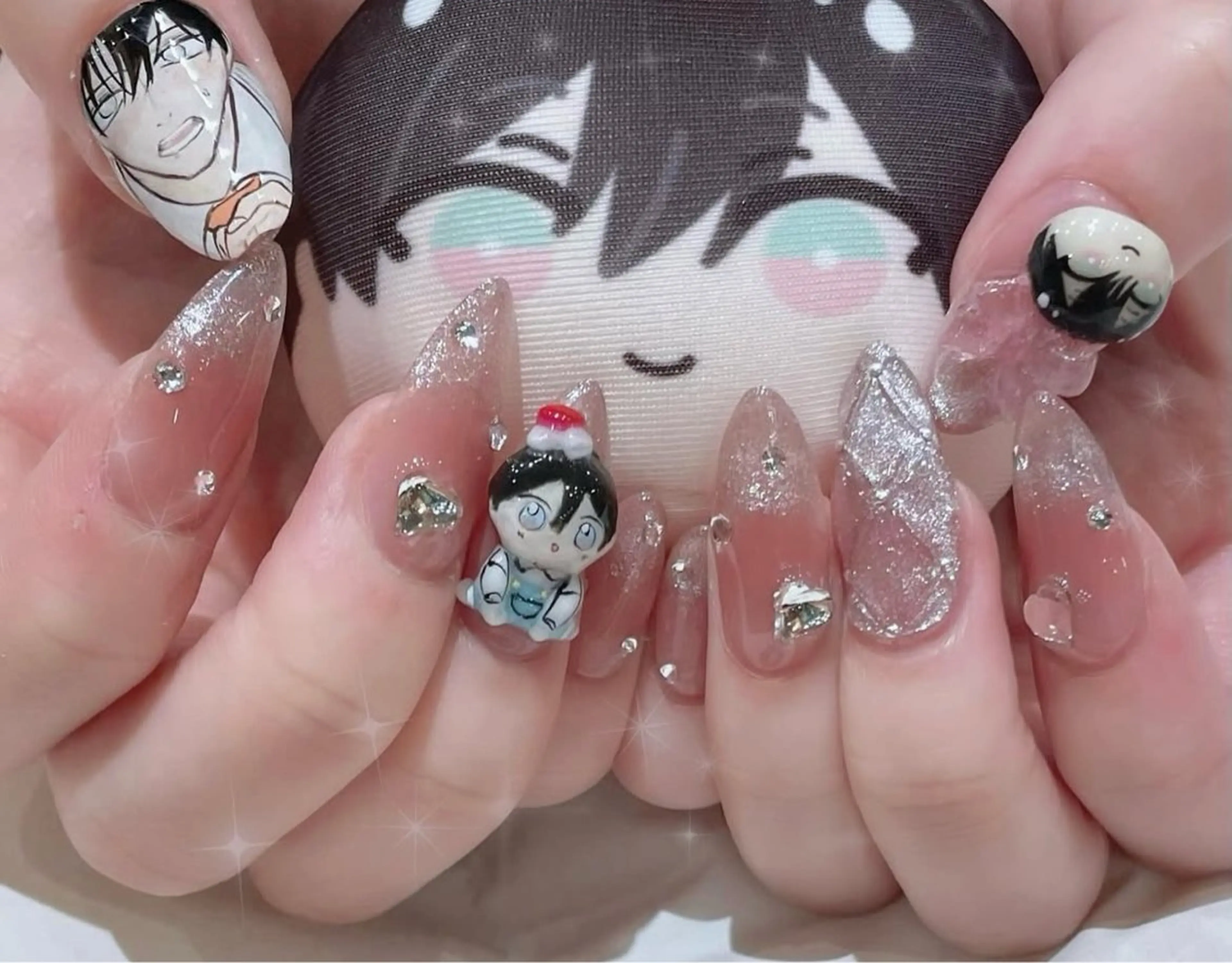 ネイル アートネイル 持ち込み あゆ🎀/ワンホンネ イル/痛ネイルのネイルデザイン